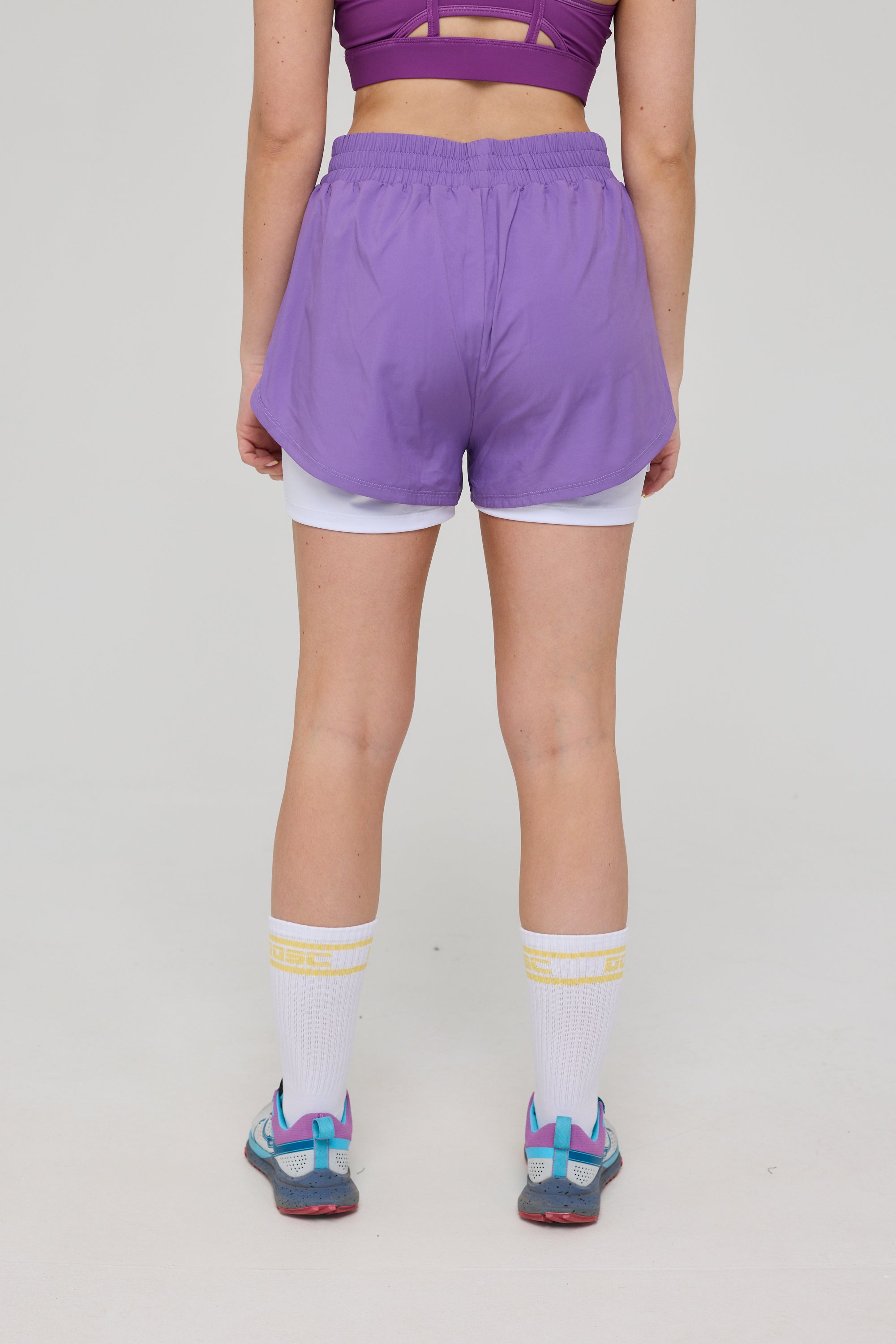 Elite 2 in 1 Running Shorts - Purple