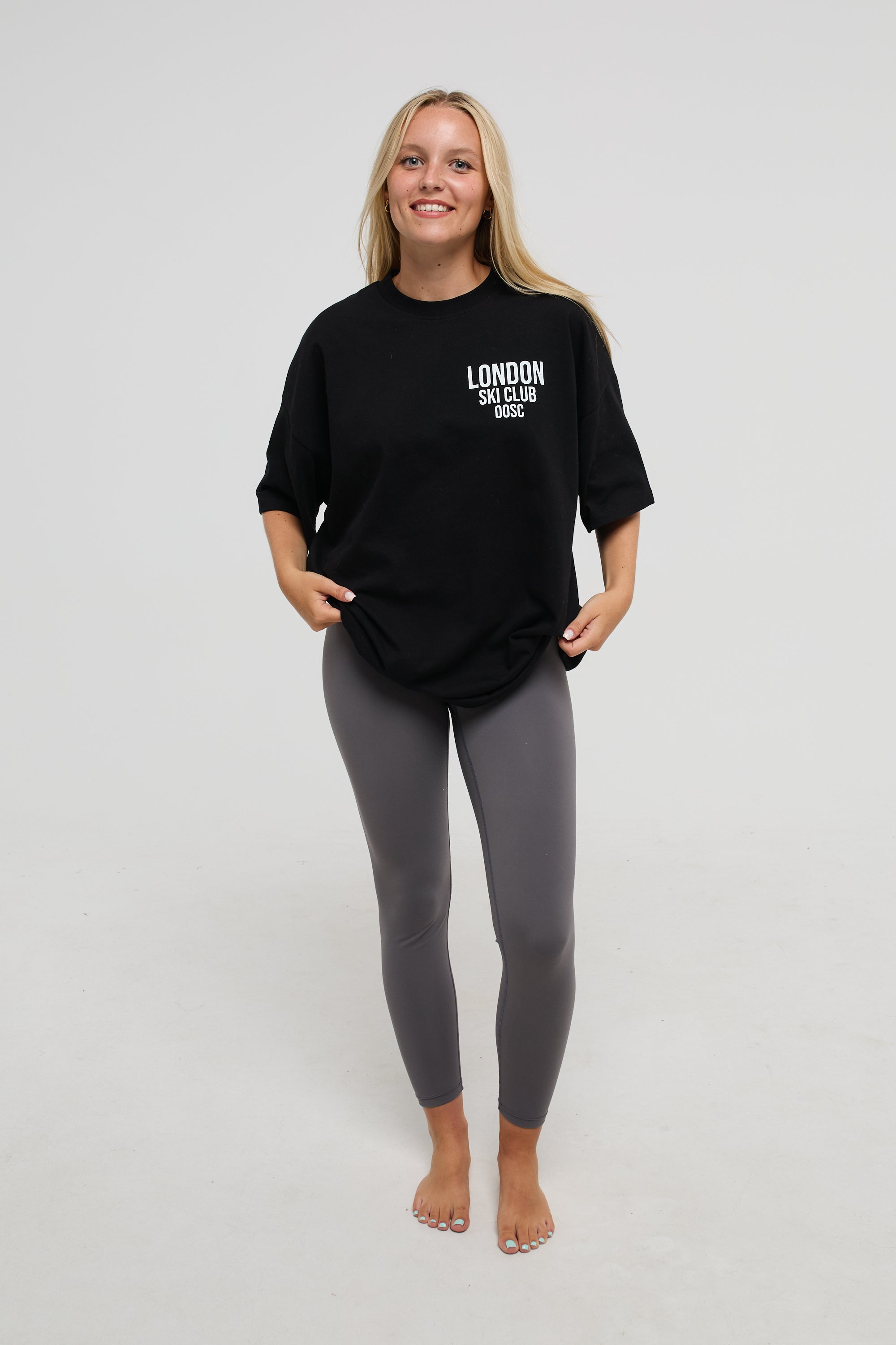 London Ski Club Oversize T-Shirt - Black