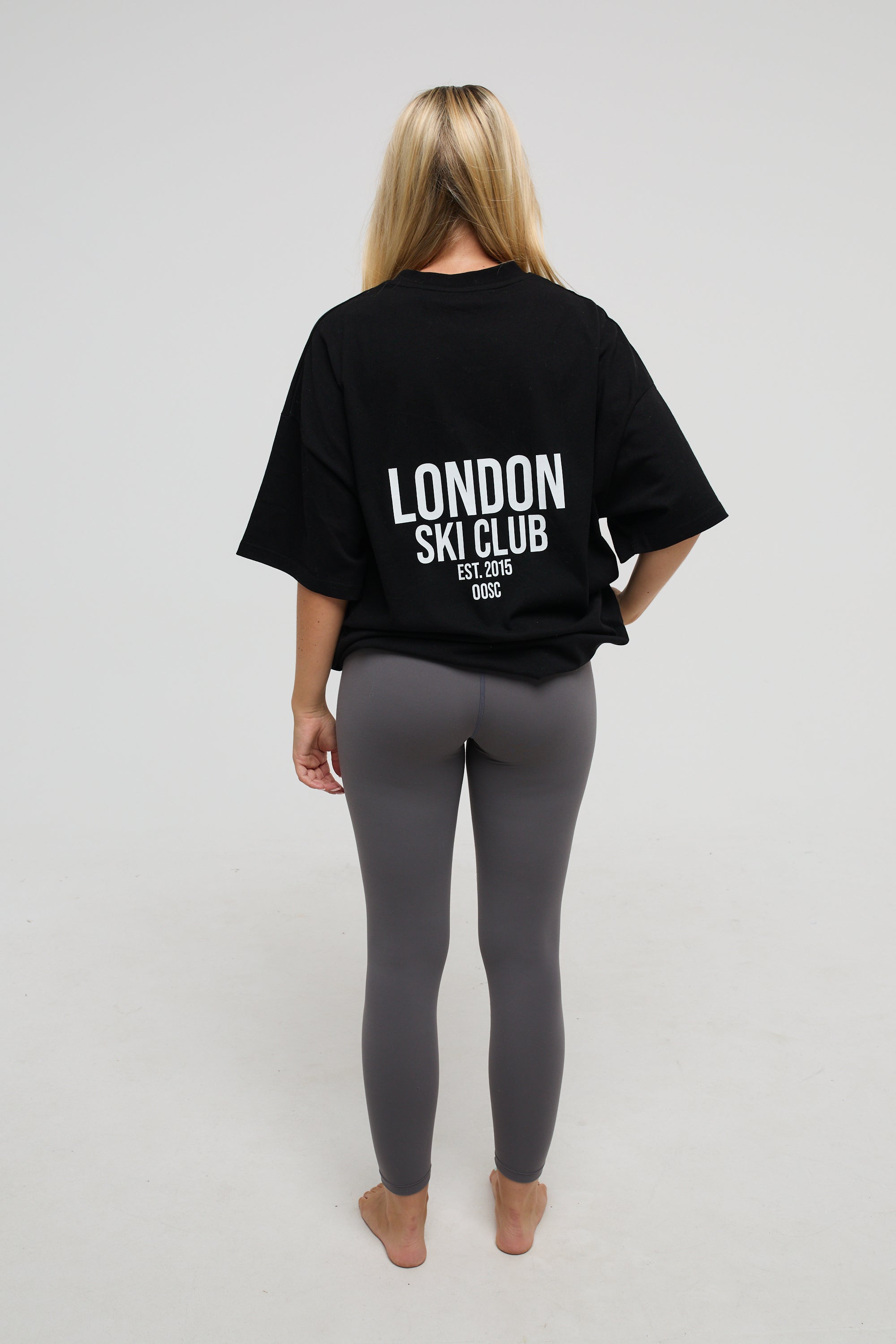 London Ski Club Oversize T-Shirt - Black
