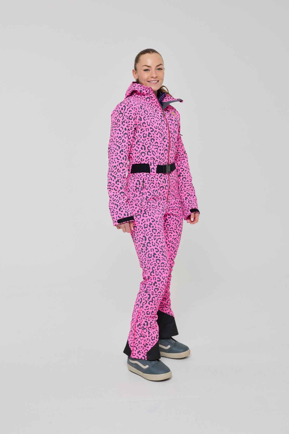 Rosé Leopard Ski Suit