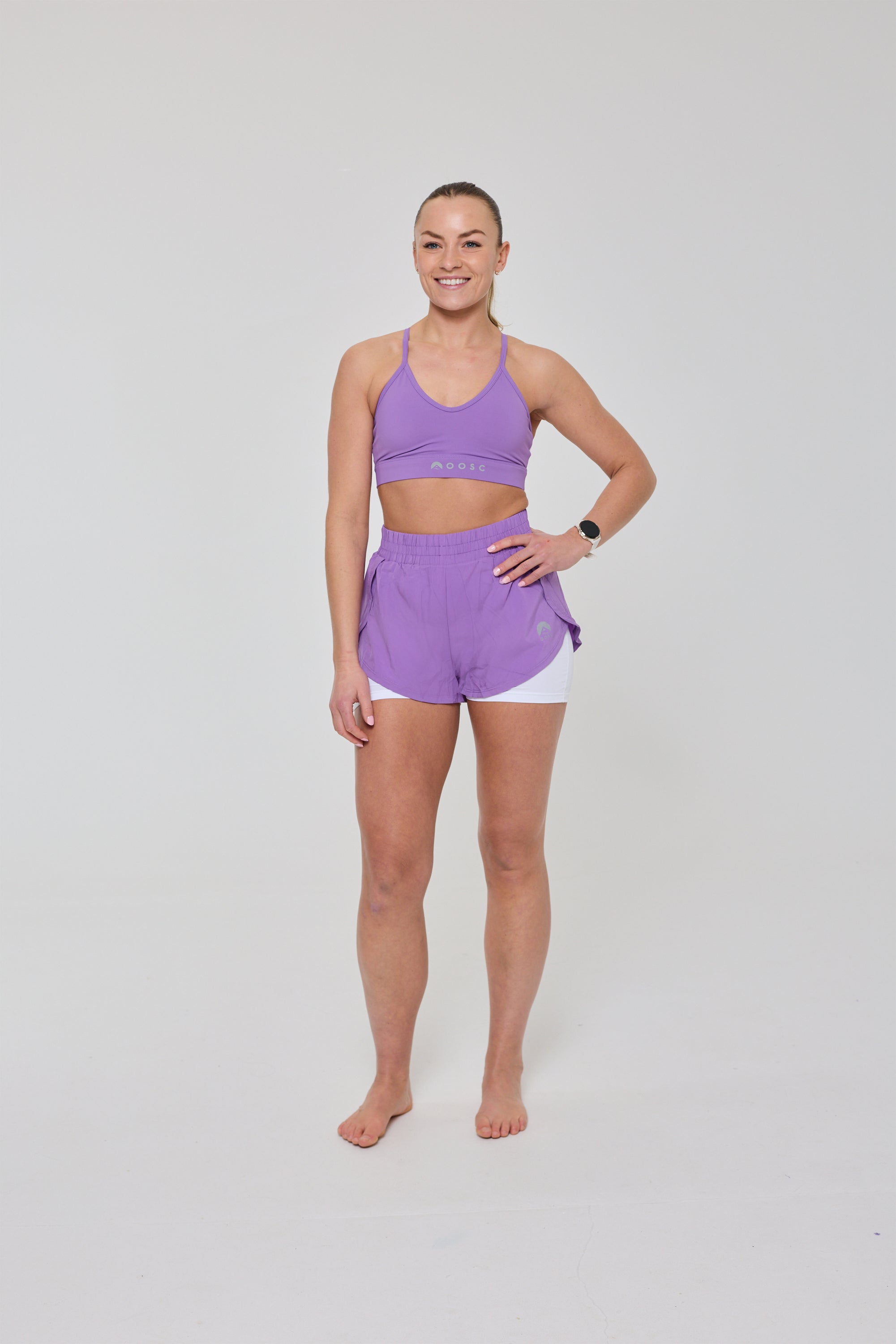 Elite 2 in 1 Running Shorts - Purple
