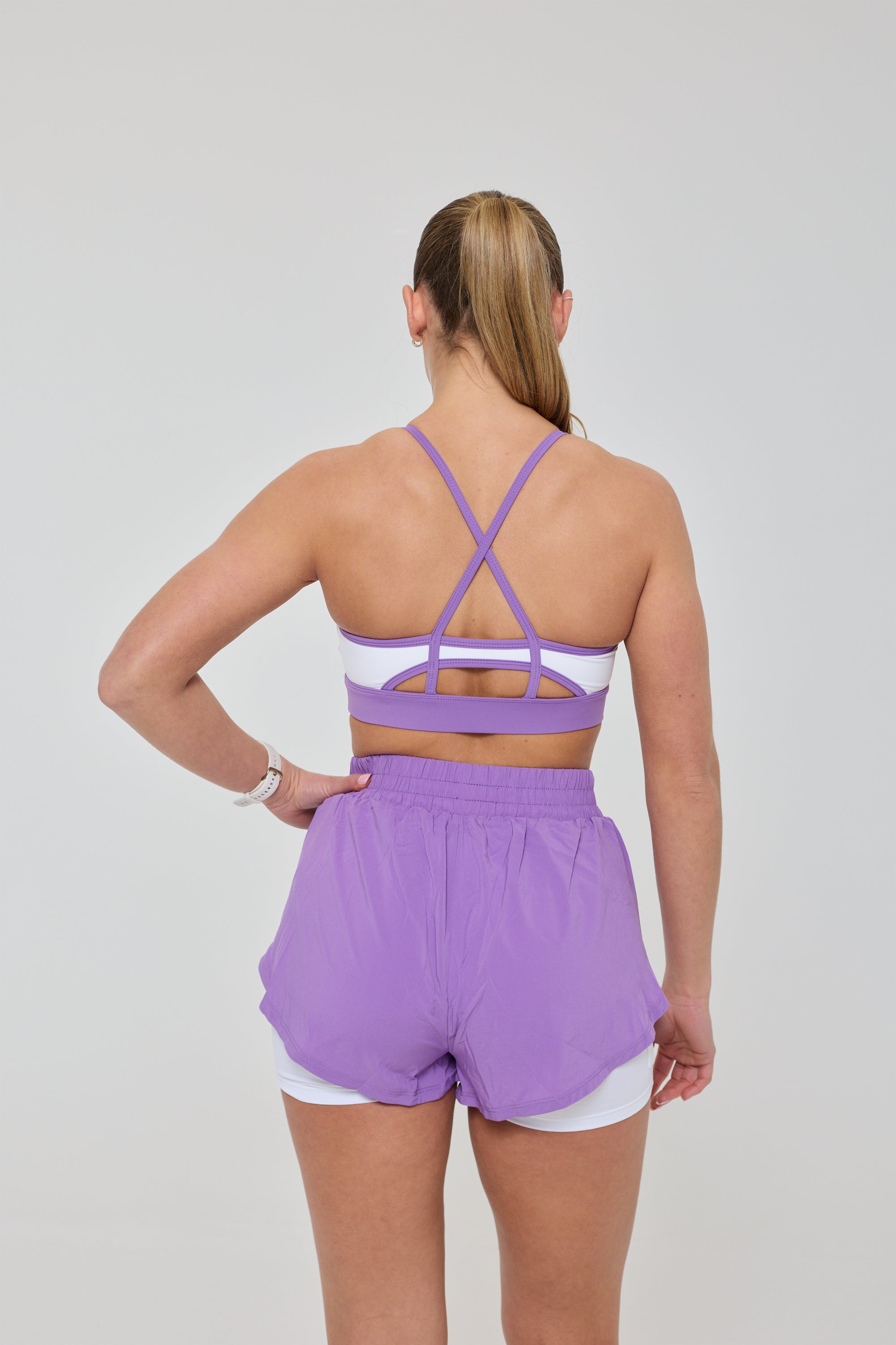 Elite 2 in 1 Running Shorts - Purple