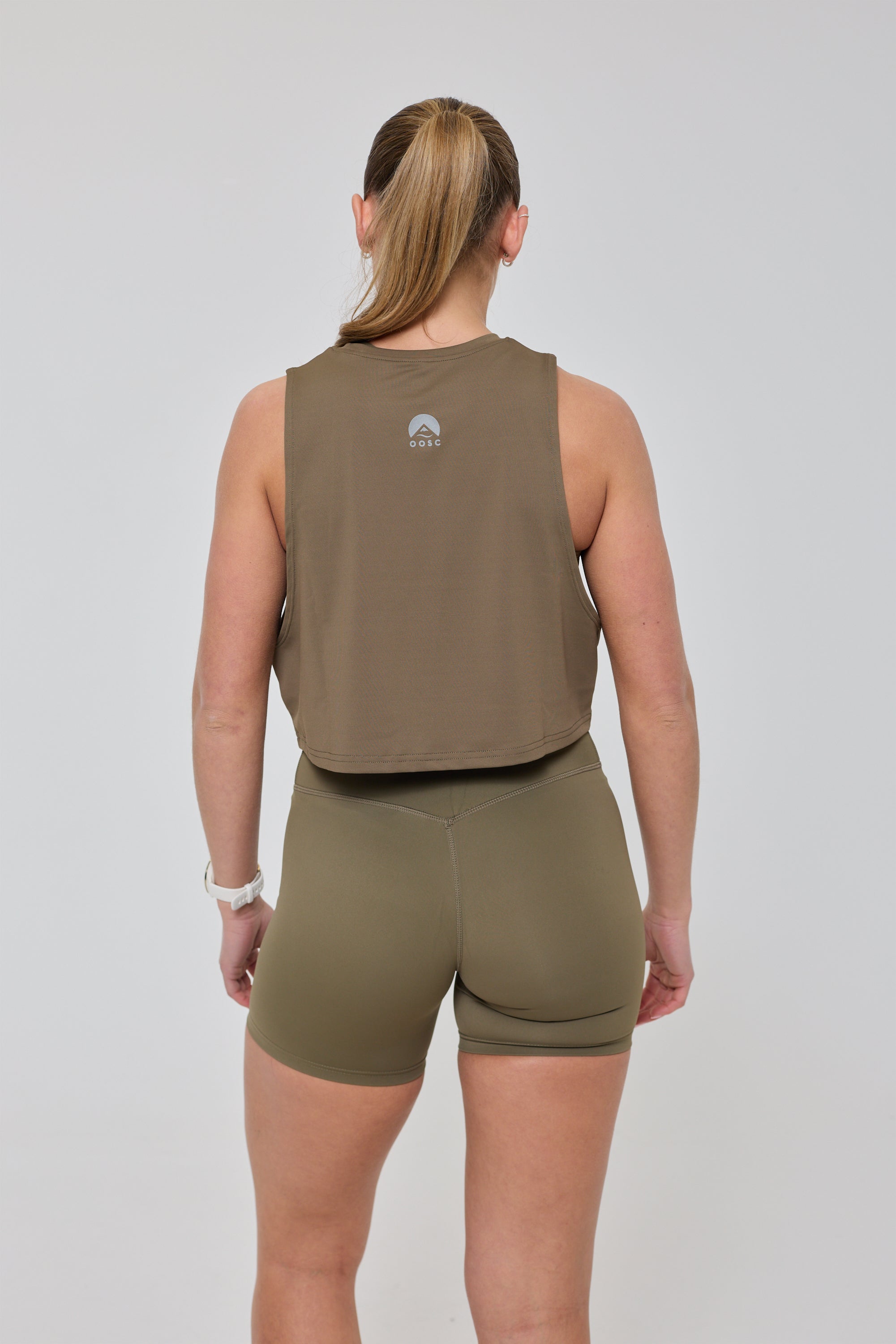 Infinite High Waisted Shorts - Khaki