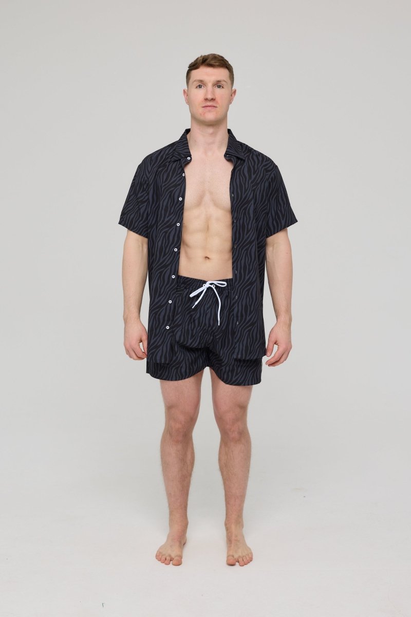 Black Tiger Men's Swim Shorts - OOSC Clothing