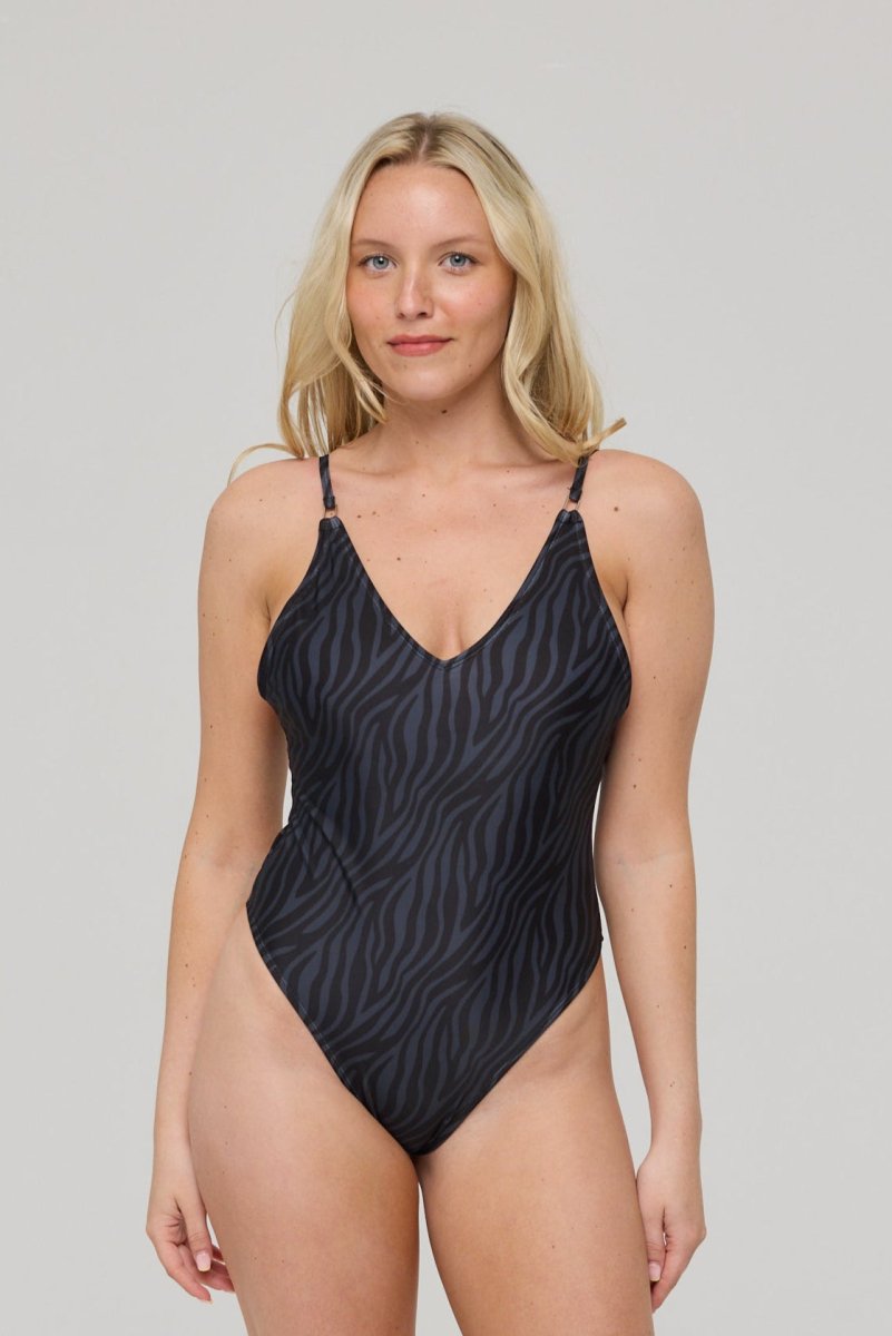 Black Tiger Onepiece Swim Suit - OOSC Clothing