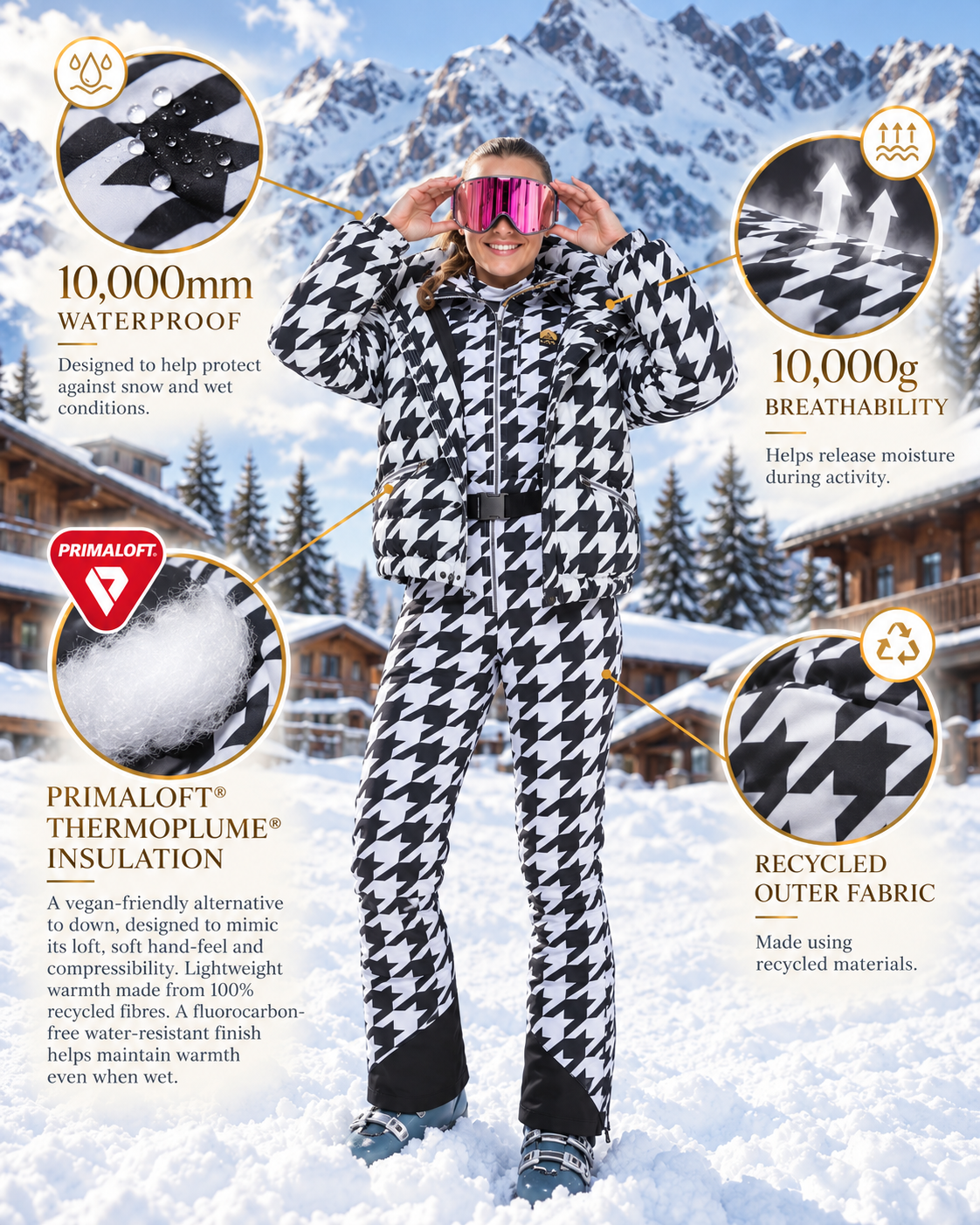 Chic Puffer Jacket - Monochrome Muse