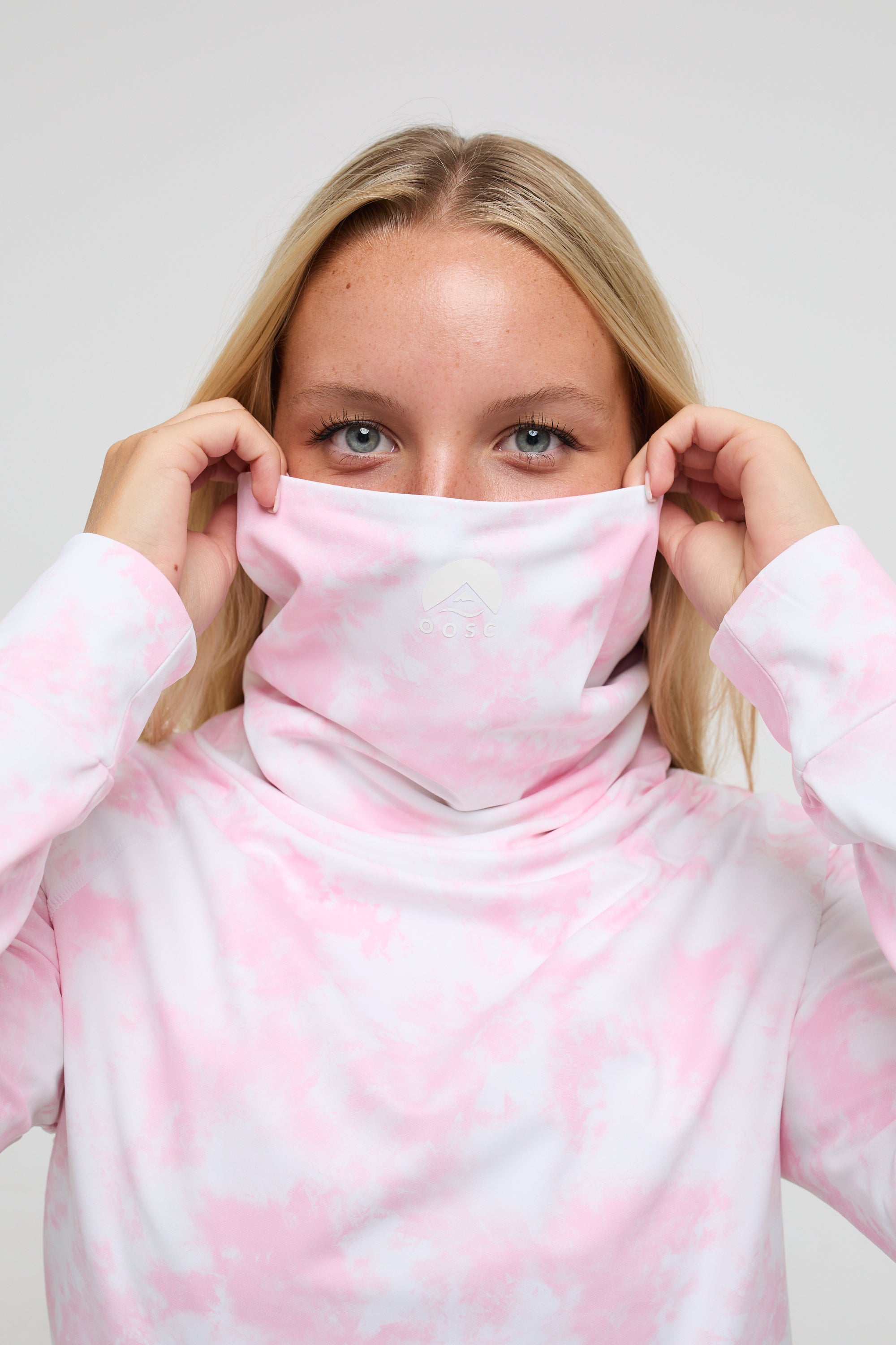 High Neck Baselayer Top - Pink Tie Dye Women's