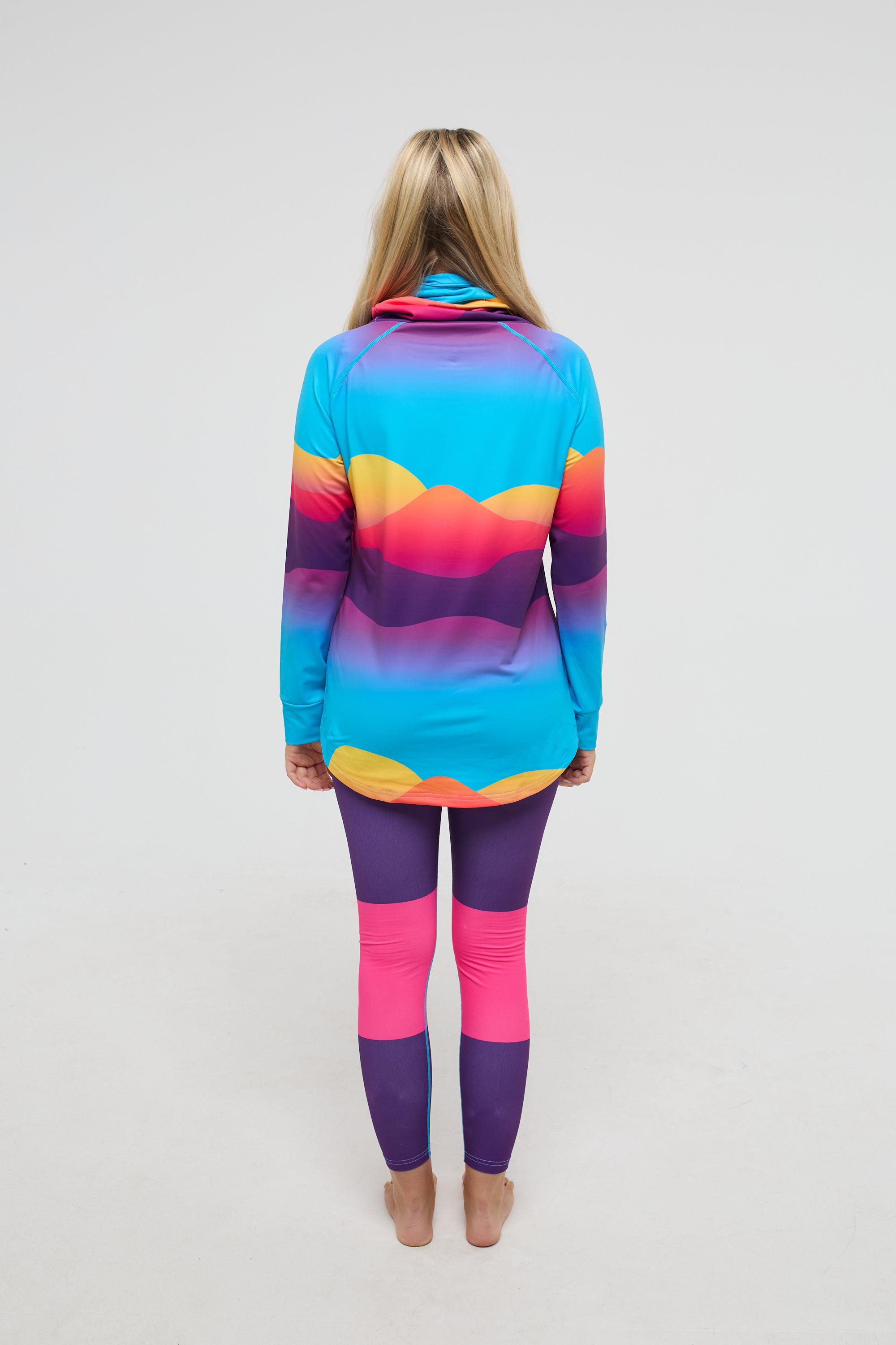 High Neck Baselayer Top Mambo Sunset - Women's