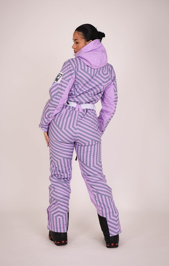 Fall Line Purple & Grey Curved Women's Ski Suit