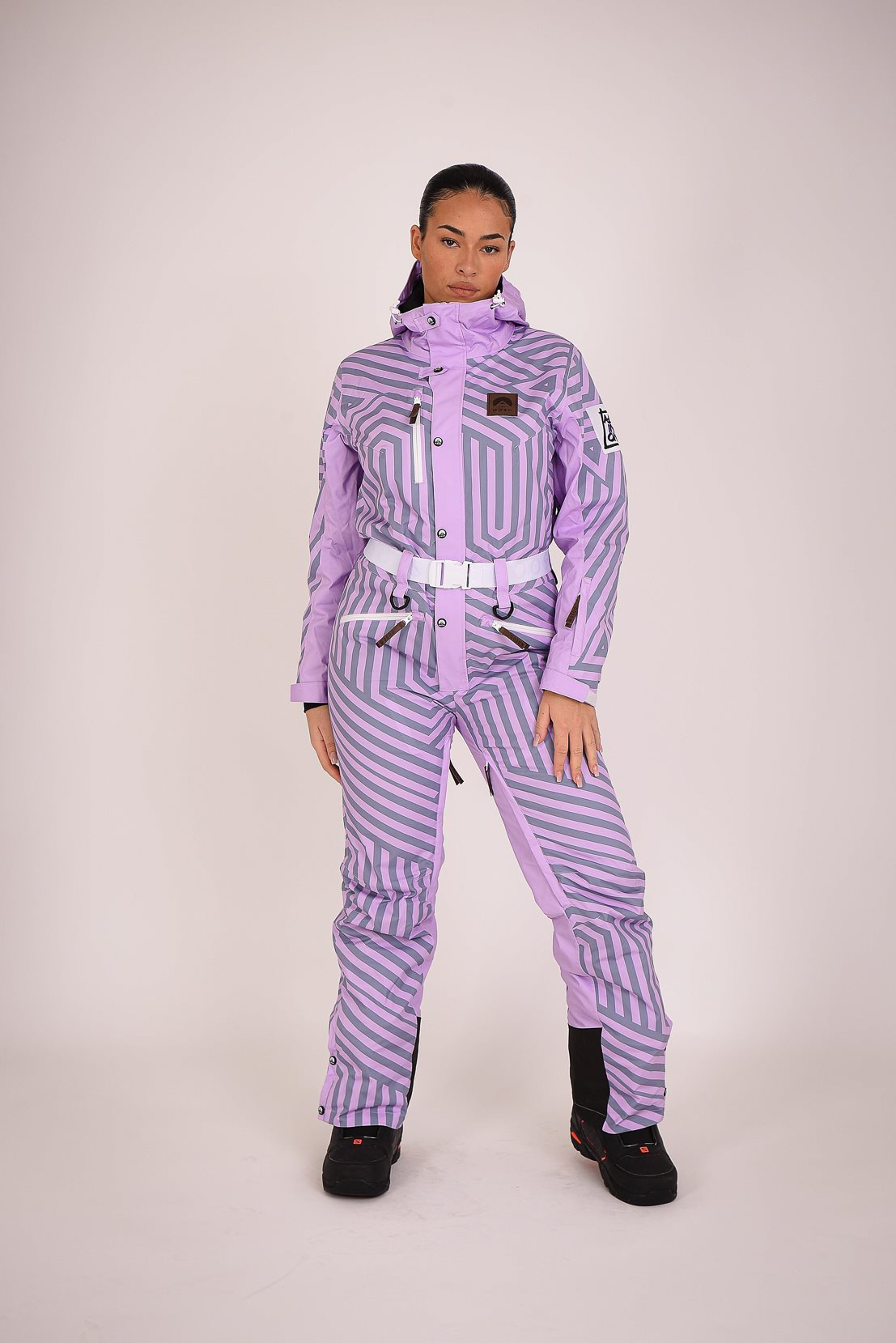 Fall Line Purple & Grey Shaped Women's Ski Suit