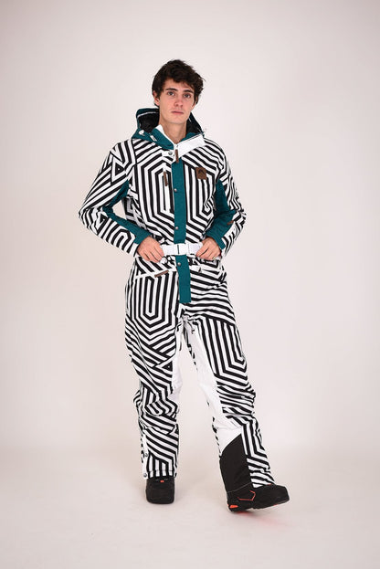 Fall Line Black & White Men's Ski Suit