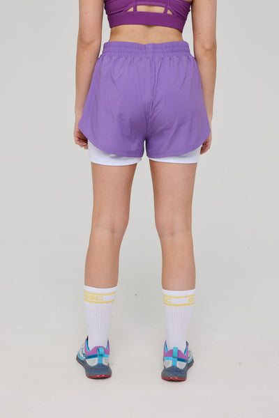 Elite 2 in 1 Running Shorts - Purple