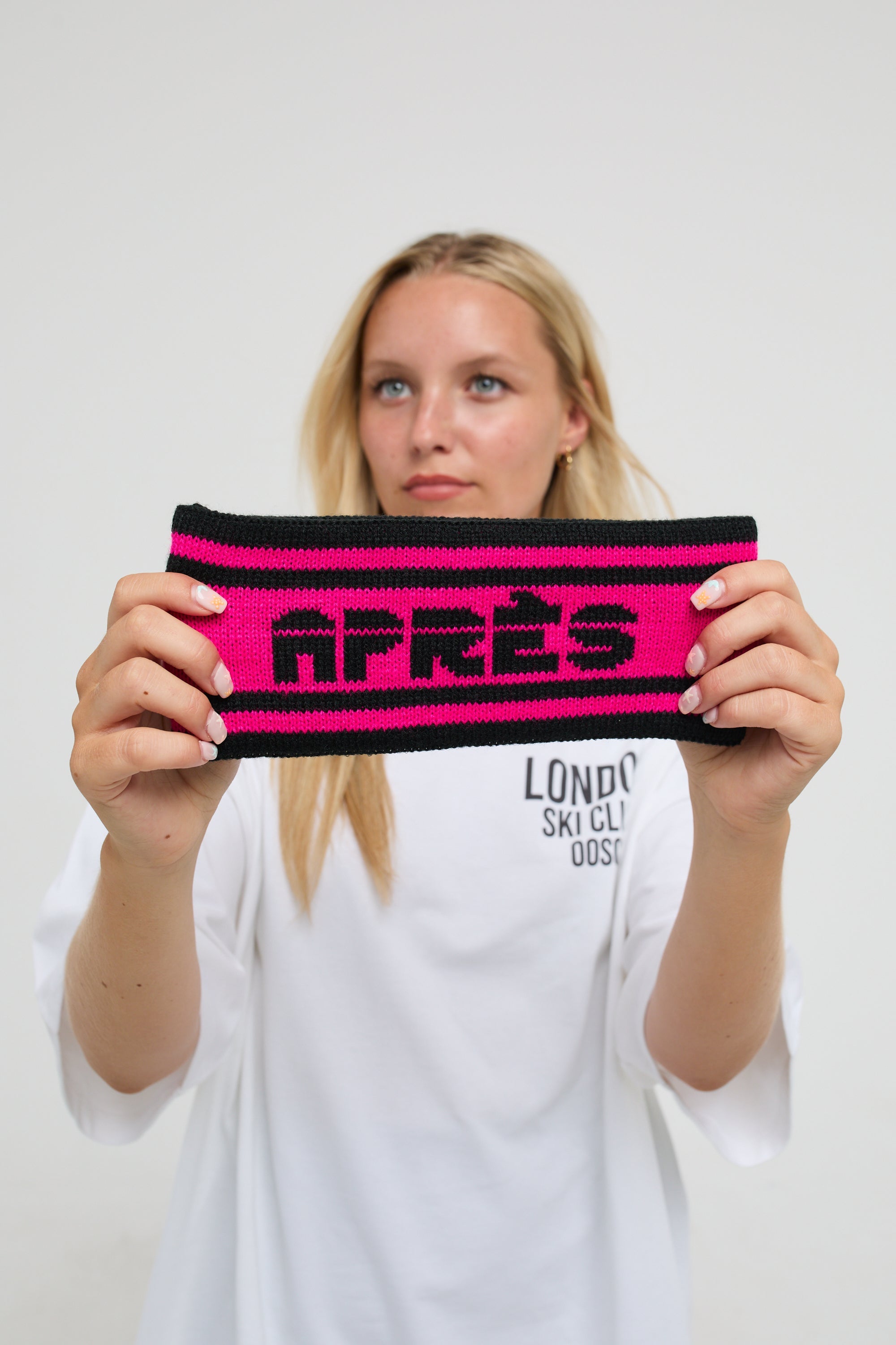 OOSC Après Headband - Black and Pink