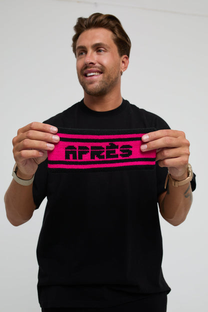 OOSC Après Headband - Black and Pink