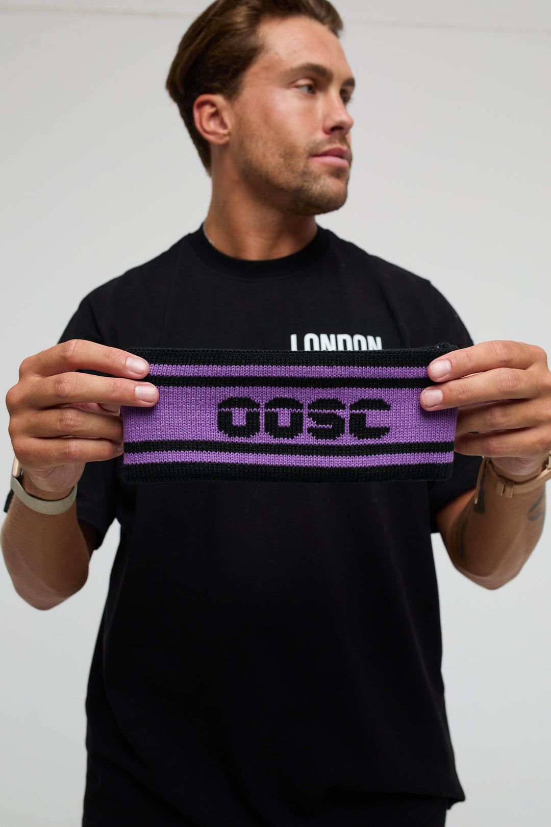 OOSC Après Headband - Black and Purple