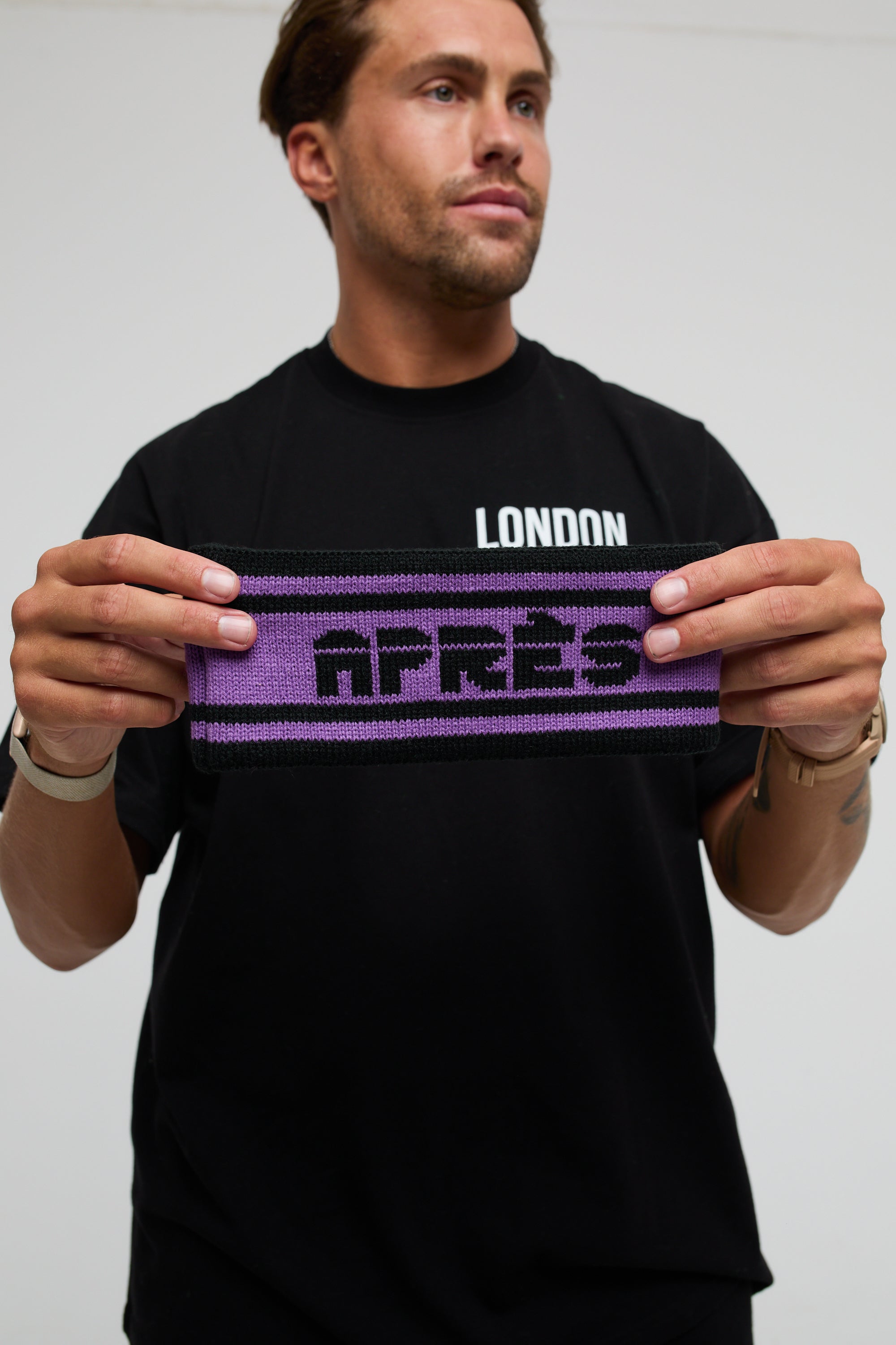 OOSC Après Headband - Black and Purple