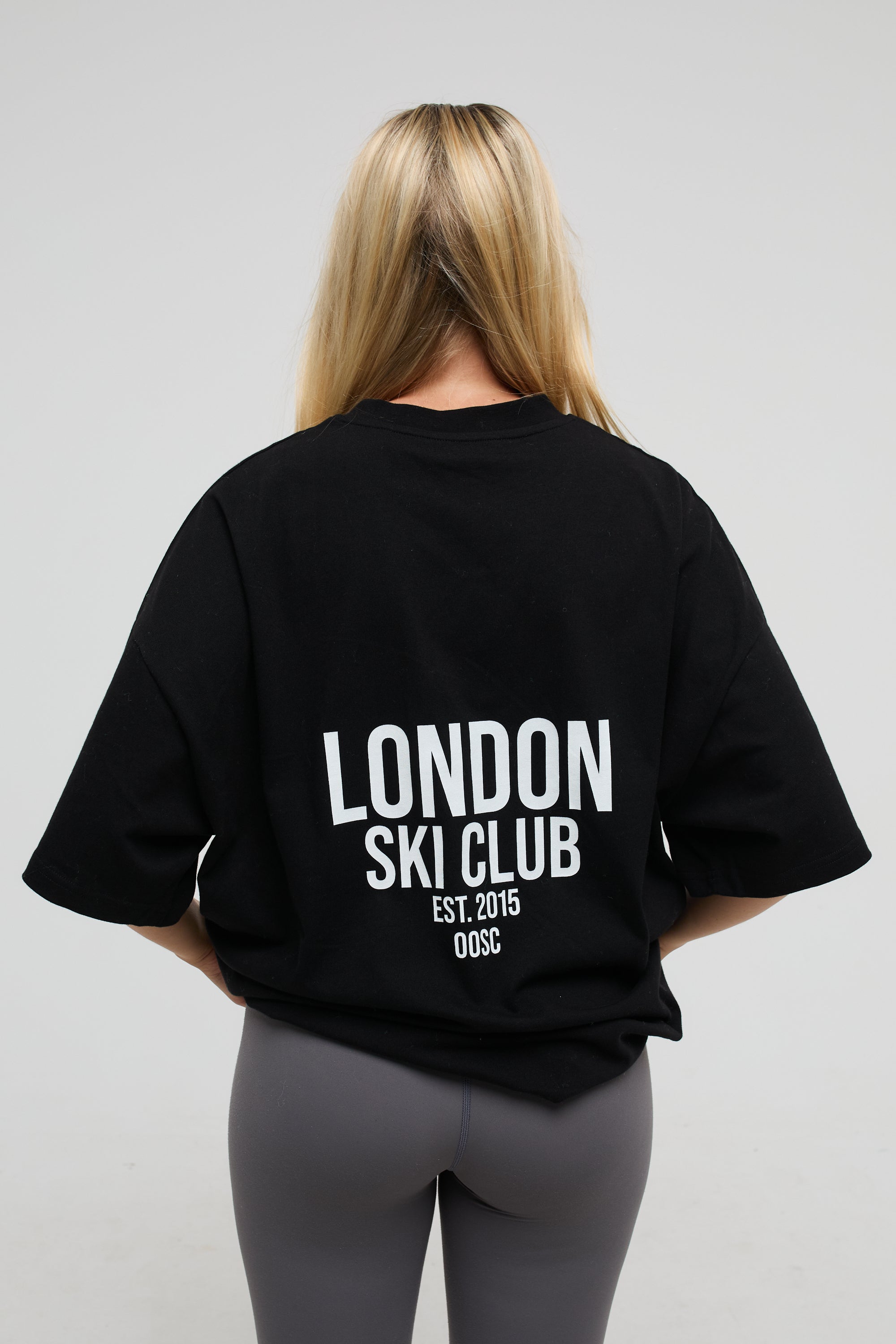 London Ski Club Oversize T-Shirt - Black