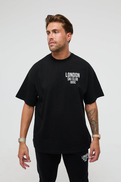 London Ski Club Oversize T-Shirt - Black