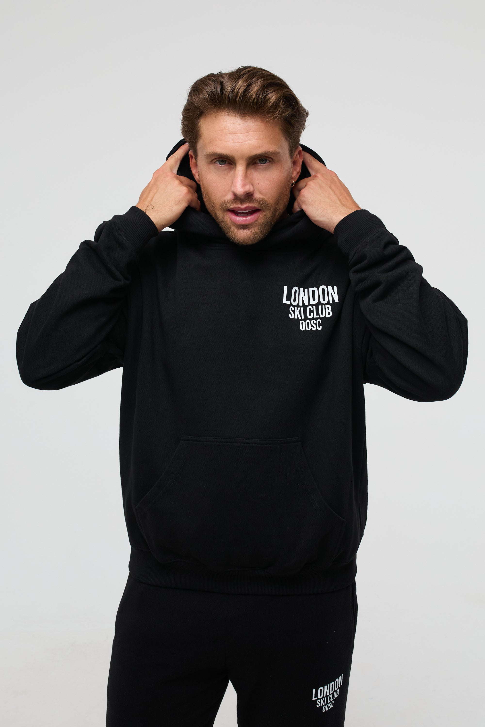 London Ski Club Oversize Hoodie - Black