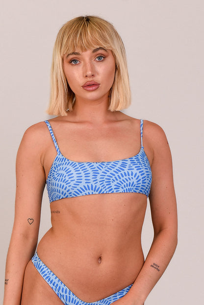 Haut de bikini court à lacets Moroccan Dream