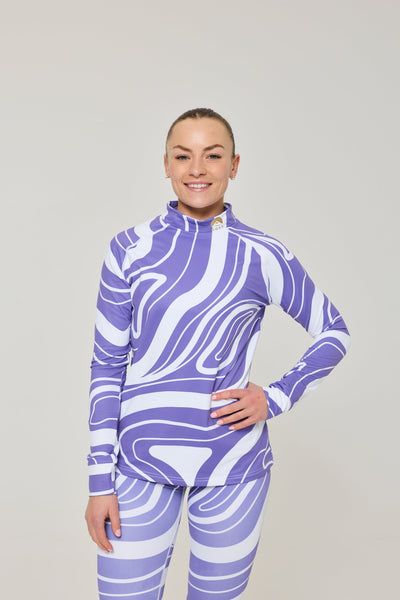 Purple Swirl Women's Baselayer Top