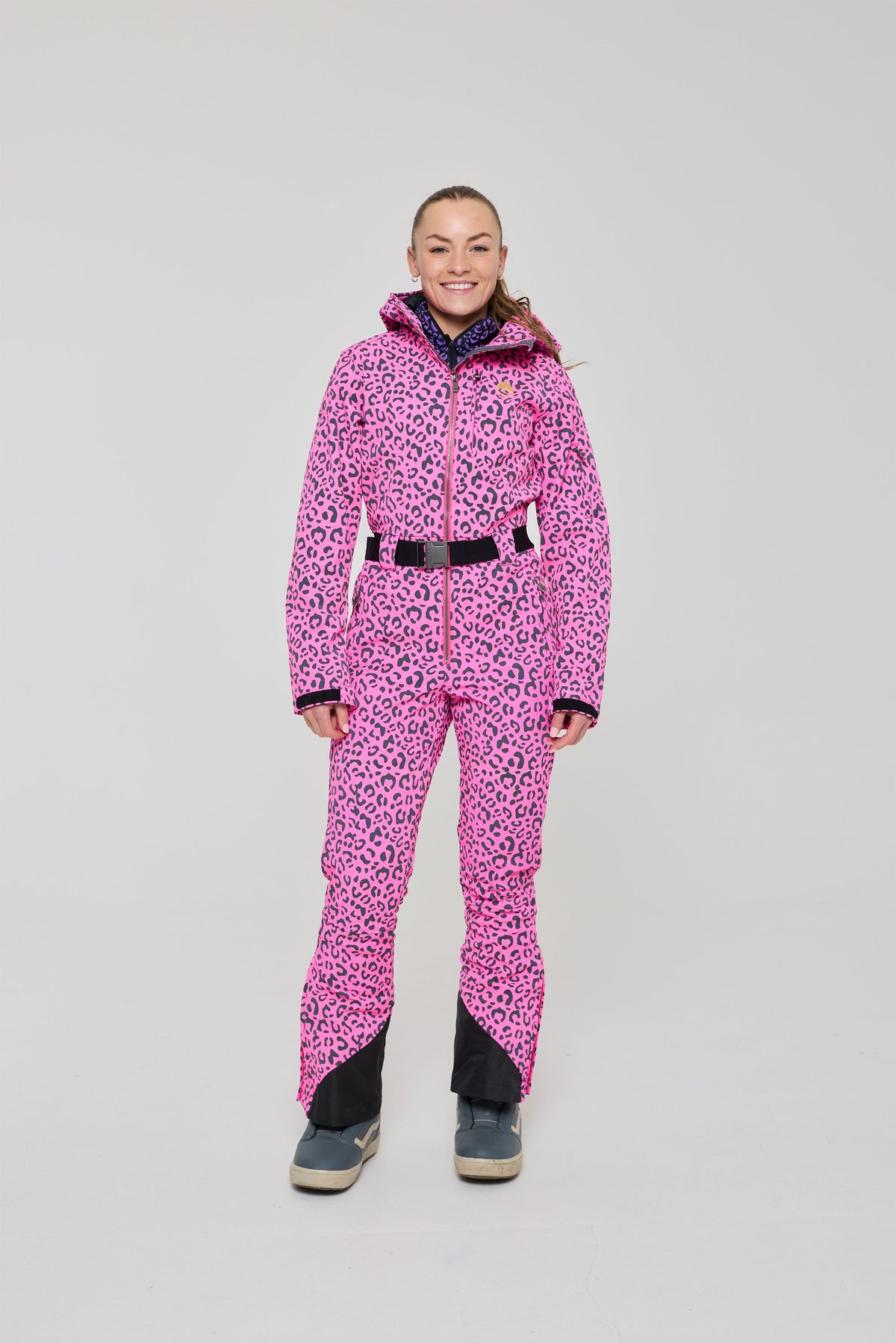Rosé Leopard Ski Suit