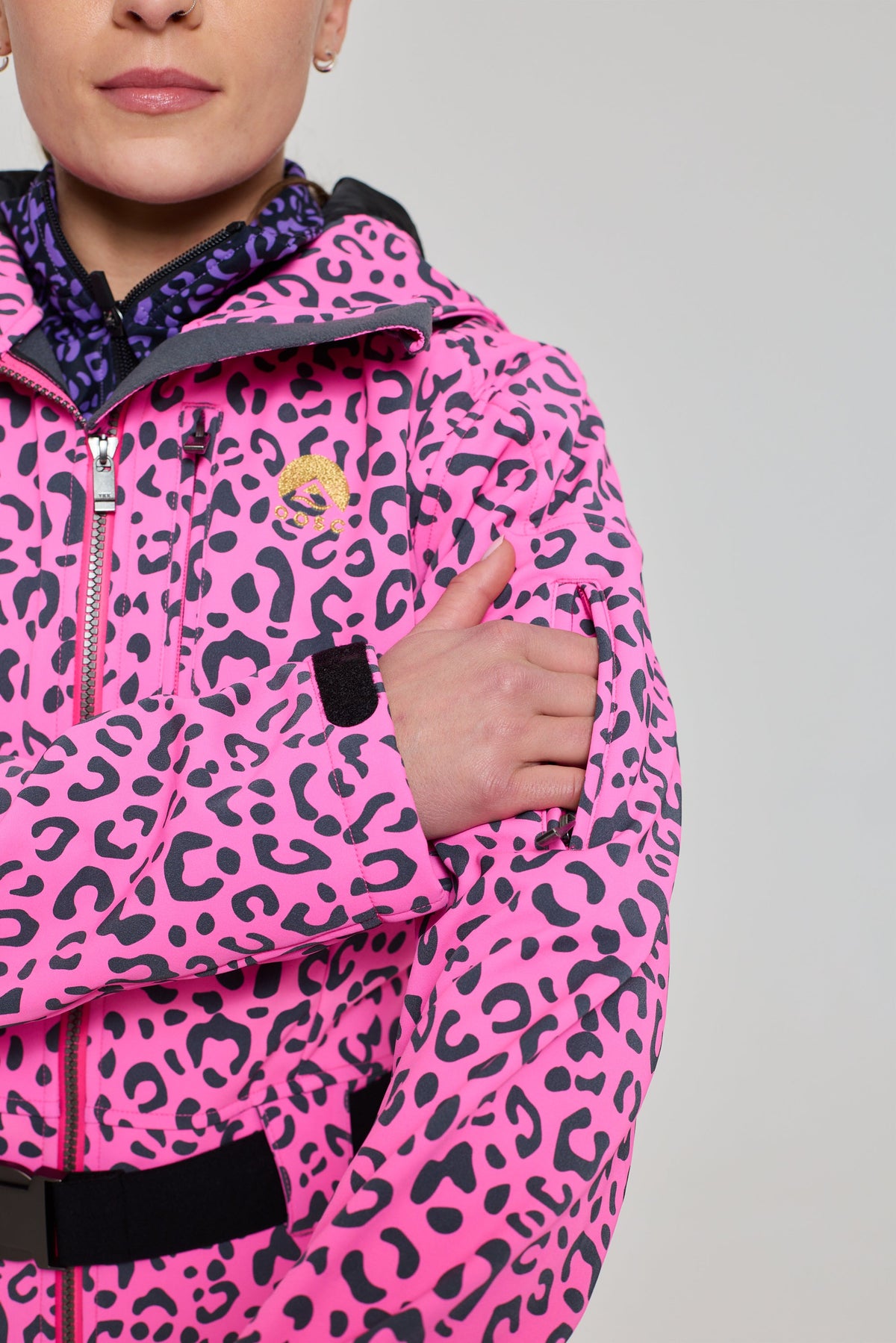 Rosé Leopard Ski Suit