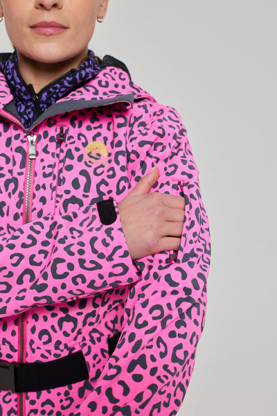 Rosé Leopard Ski Suit