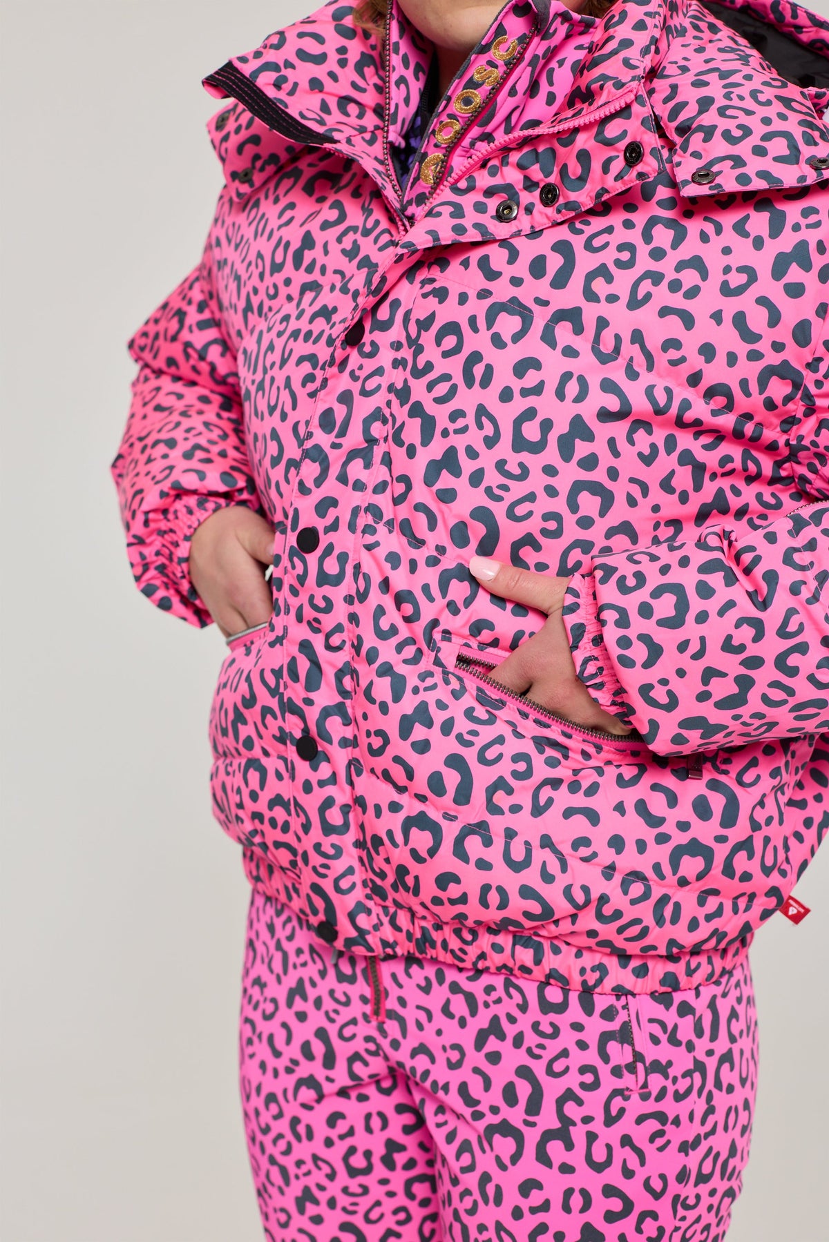 Chic Puffer Jacket - Rosé Leopard