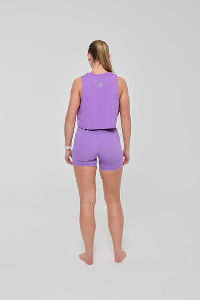 Infinite High Waisted Shorts - Purple