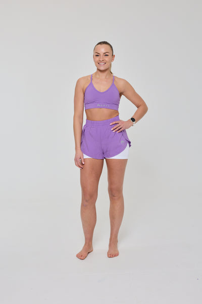 Elite 2 in 1 Running Shorts - Purple