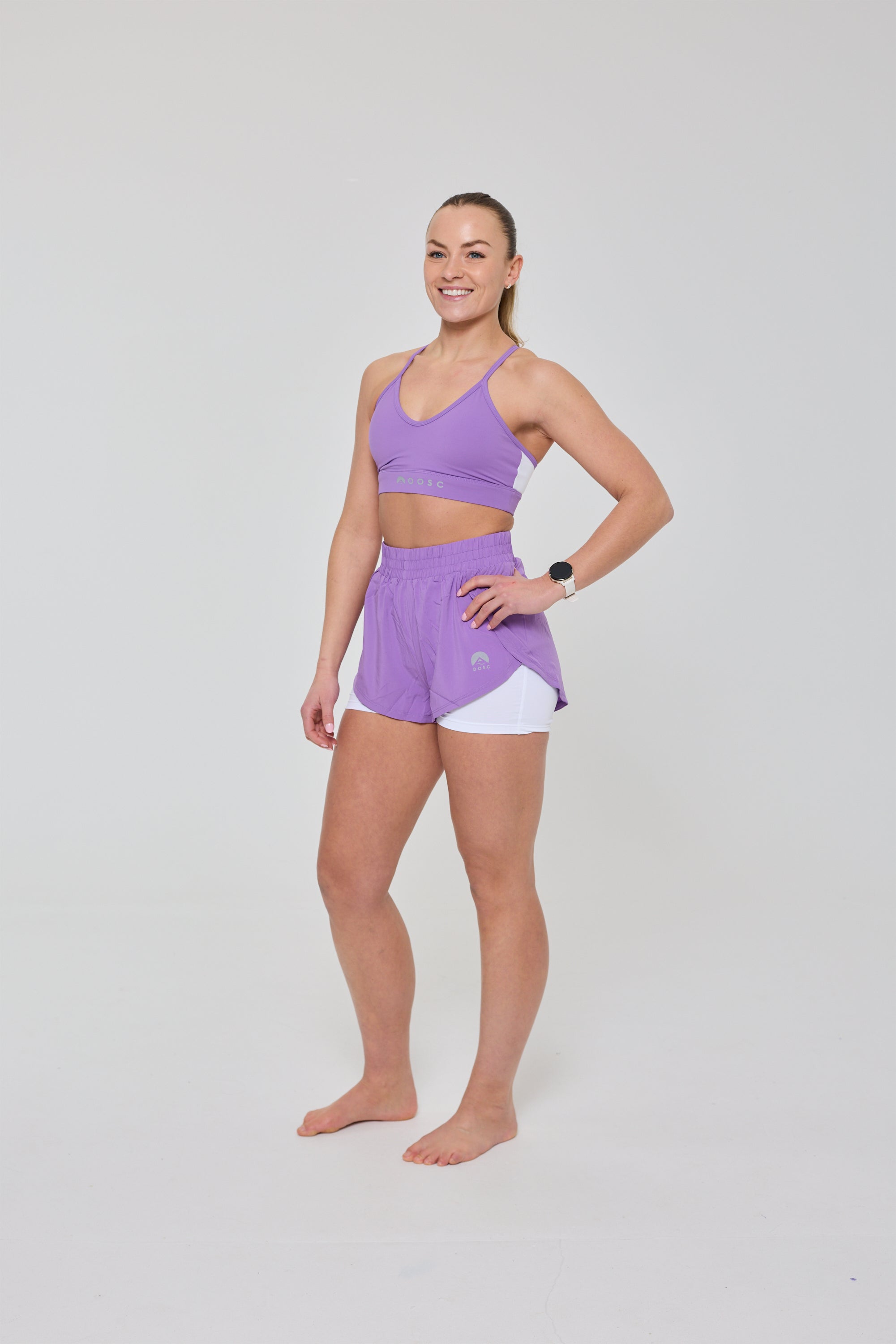 Elite 2 in 1 Running Shorts - Purple