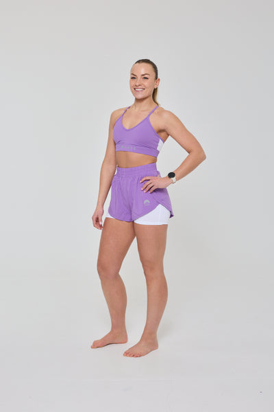 Elite 2 in 1 Running Shorts - Purple