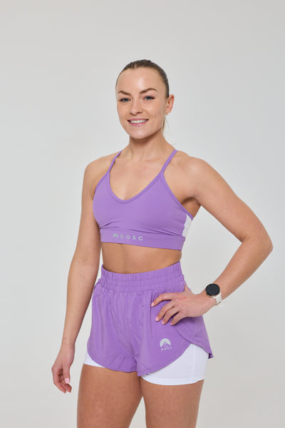 Elite 2 in 1 Running Shorts - Purple
