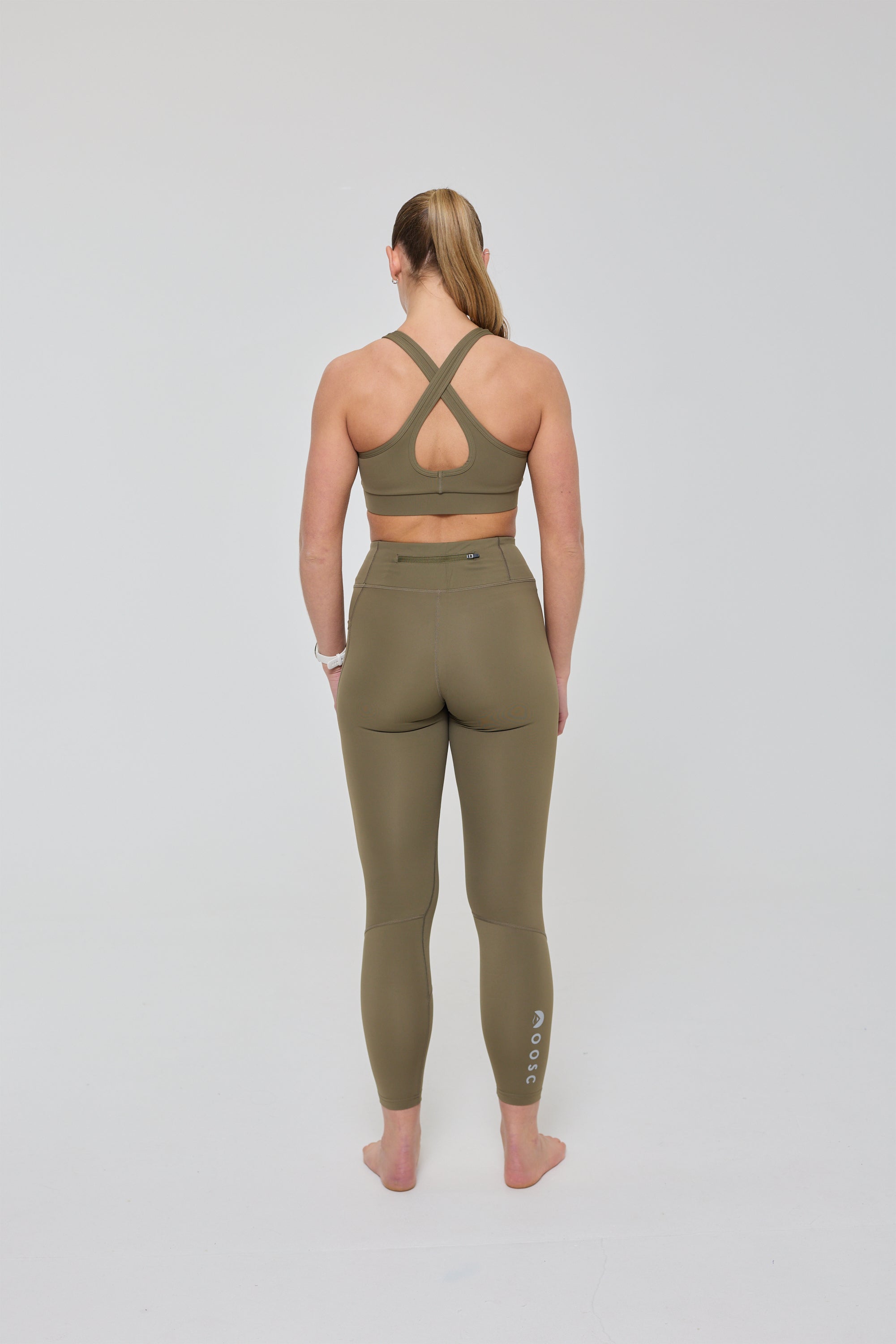 Infinite High Waisted Leggings - Khaki
