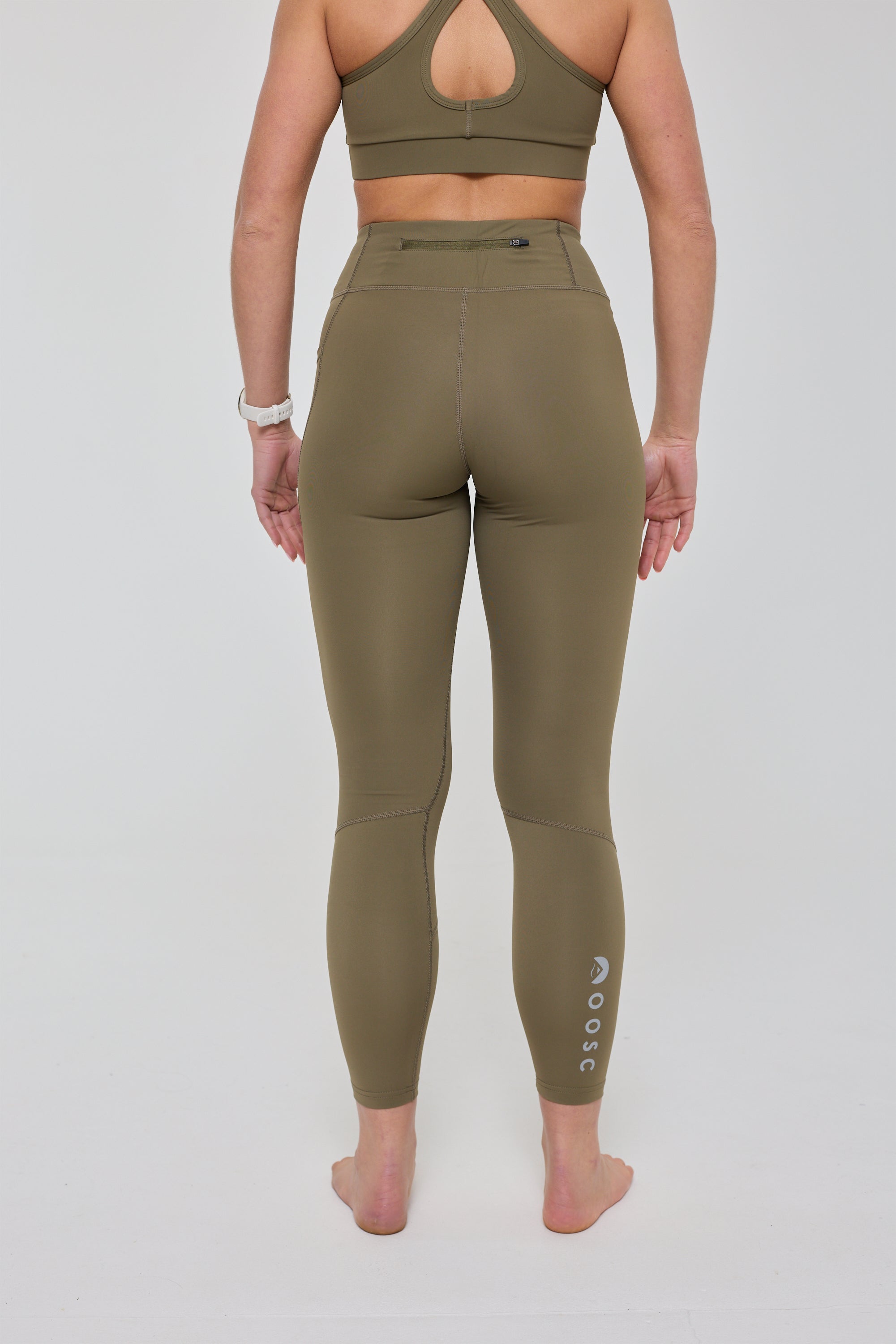Infinite High Waisted Leggings - Khaki