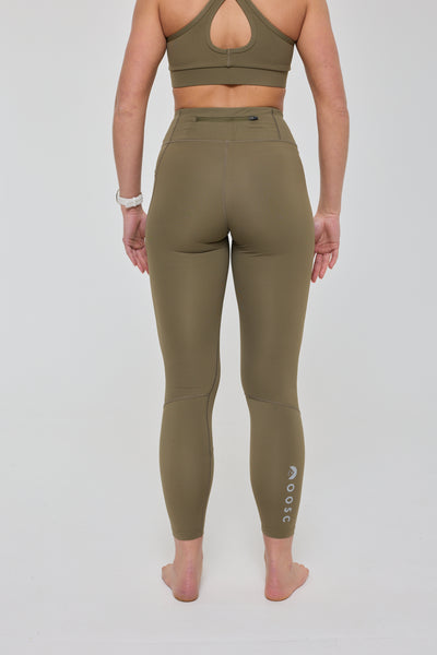 Infinite High Waisted Leggings - Khaki
