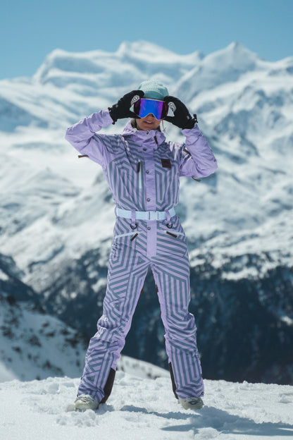 Fall Line Purple & Grey Women's Ski Suit