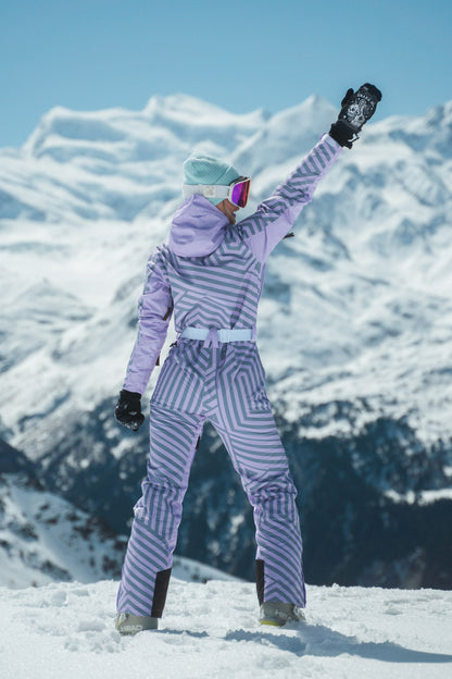 Fall Line Purple & Grey Women's Ski Suit