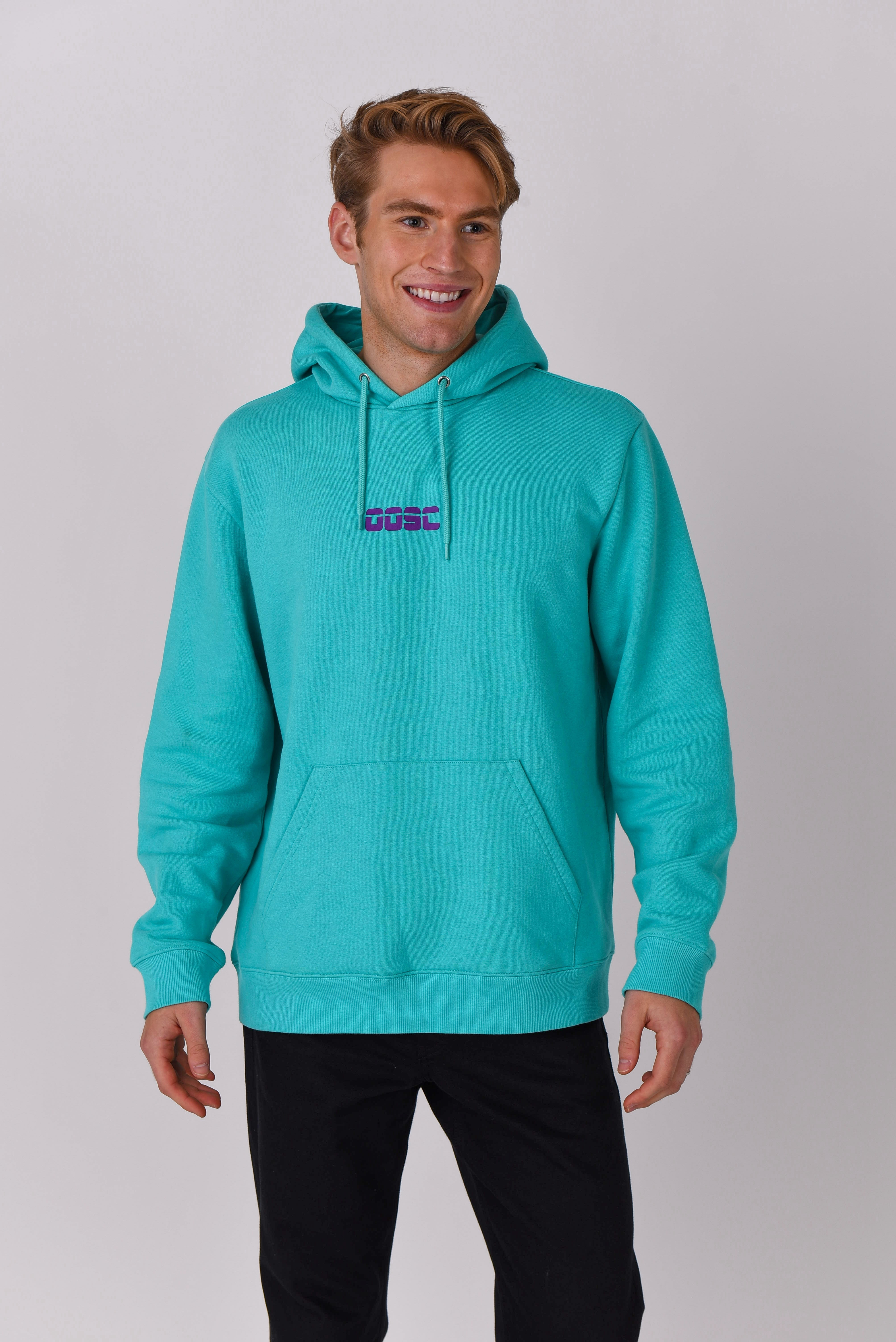 Retro OOSC Hoodie Aqua