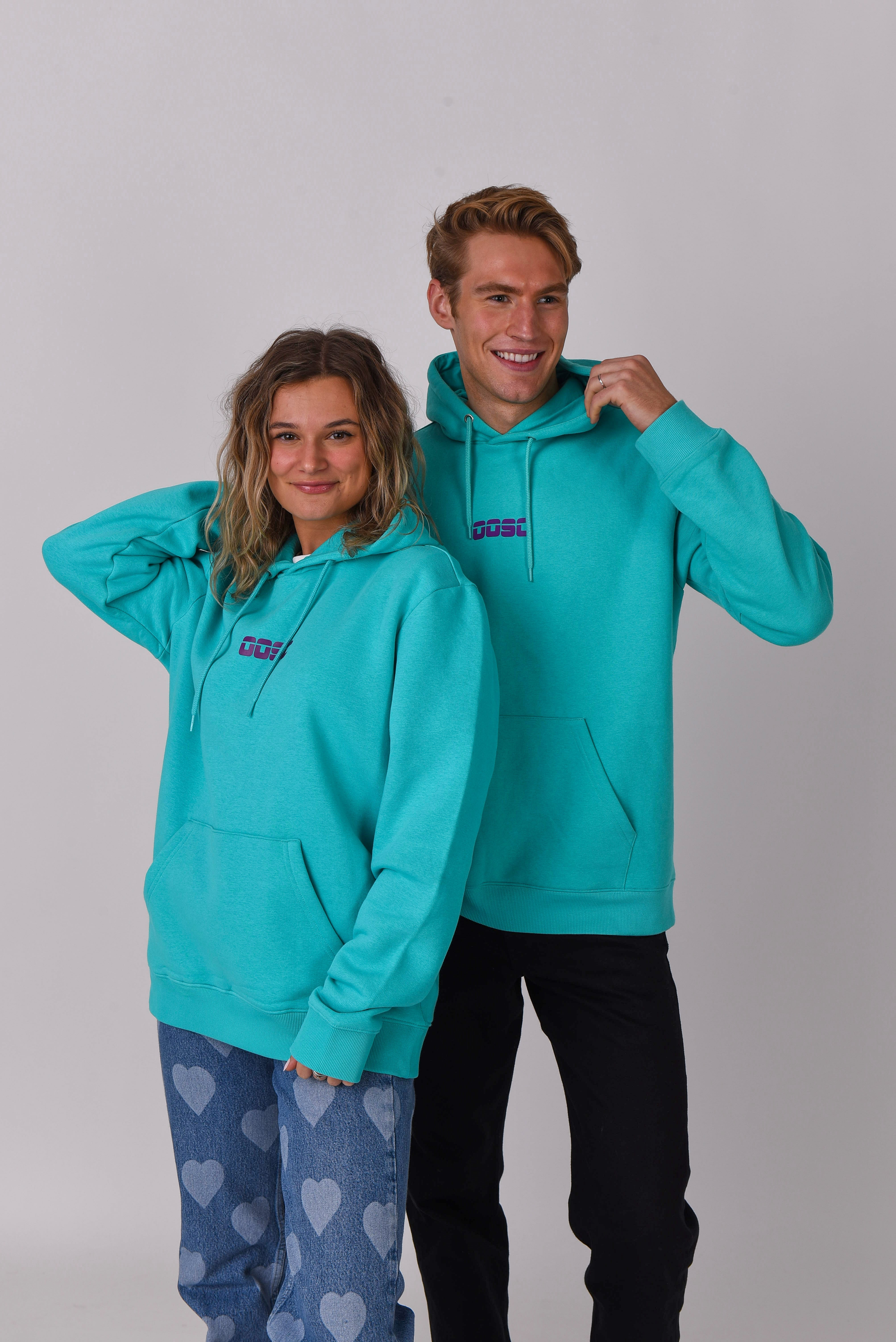 Retro OOSC Hoodie Aqua