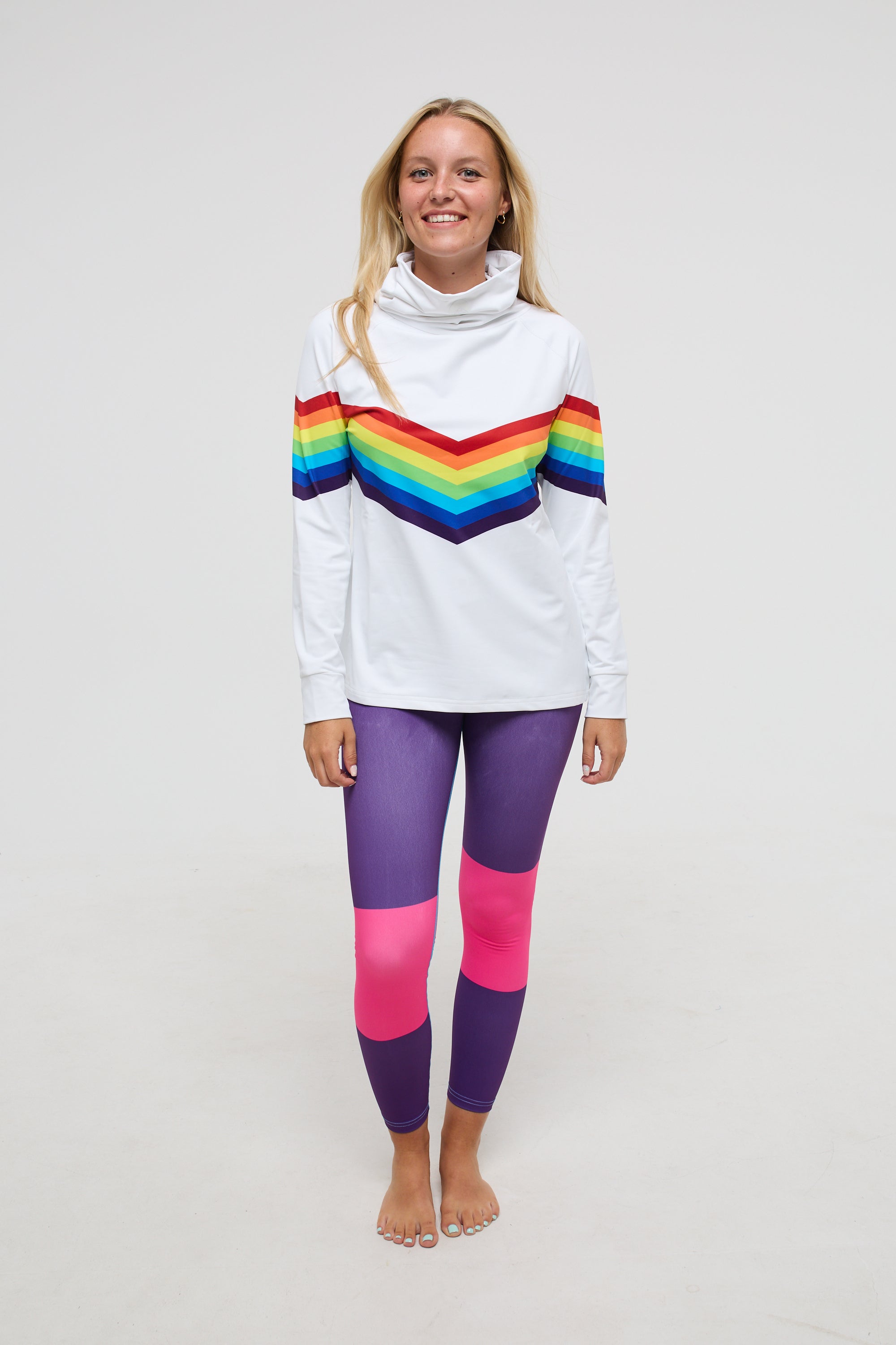 High Neck Baselayer Top Rainbow Road -  Women's