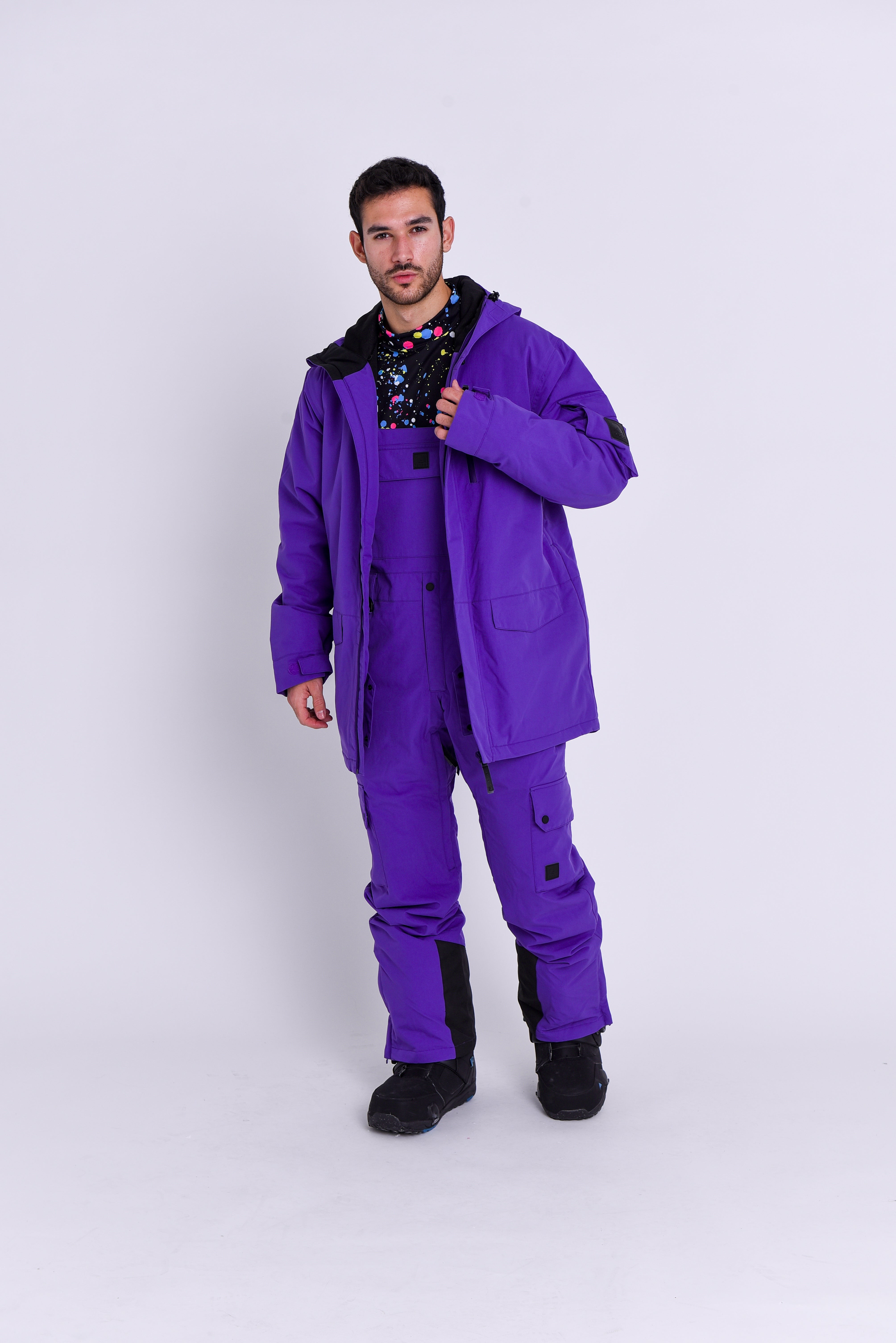 Yeh Man Bib Pant - Purple