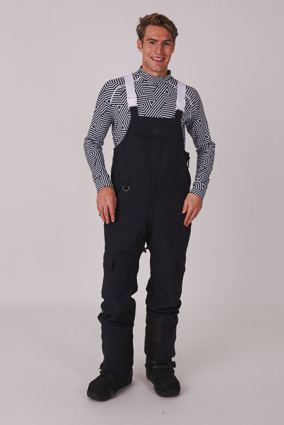 Yeh Man Men's Ski & Snowboard Bib Pant - Black
