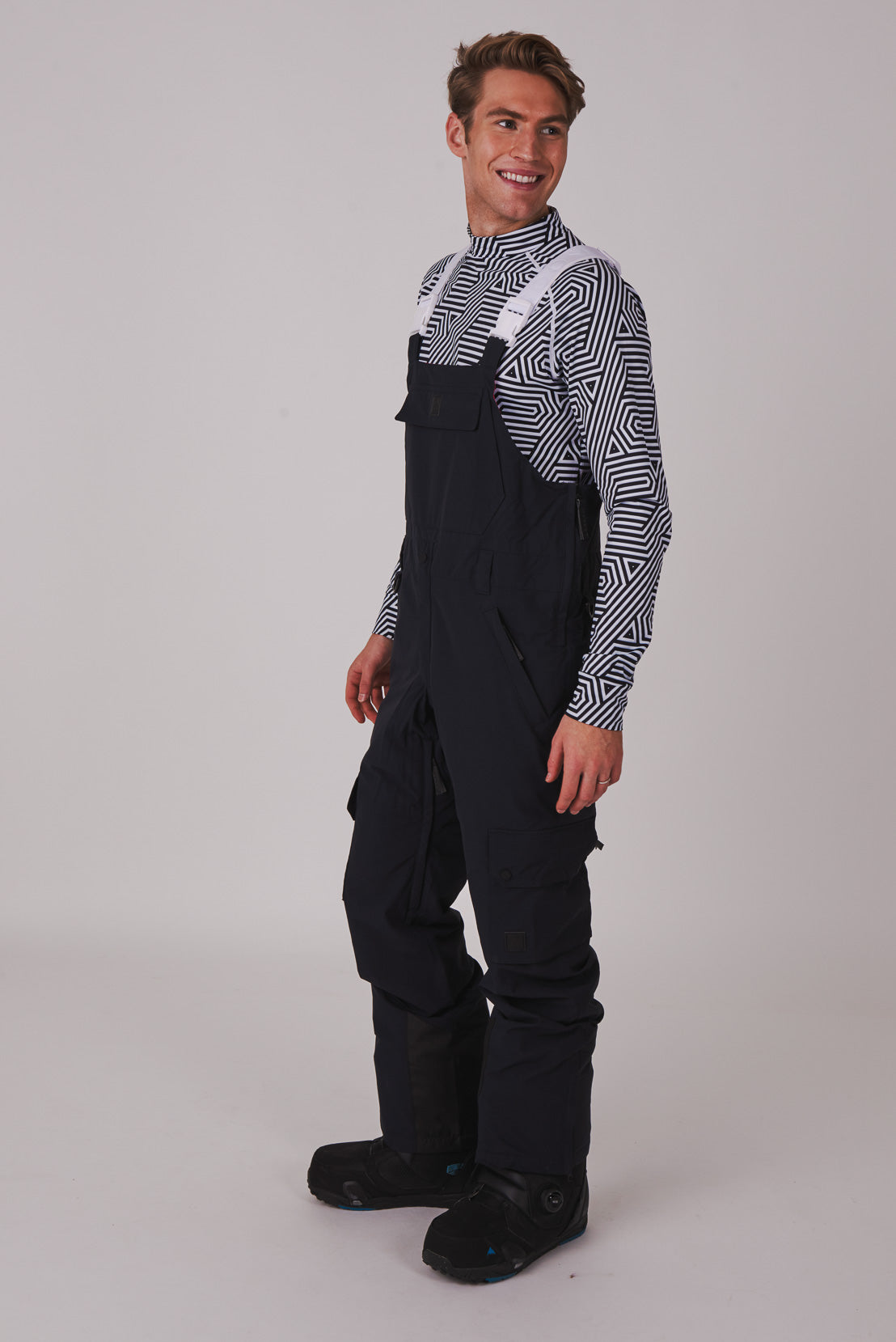 Yeh Man Men's Ski & Snowboard Bib Pant - Black