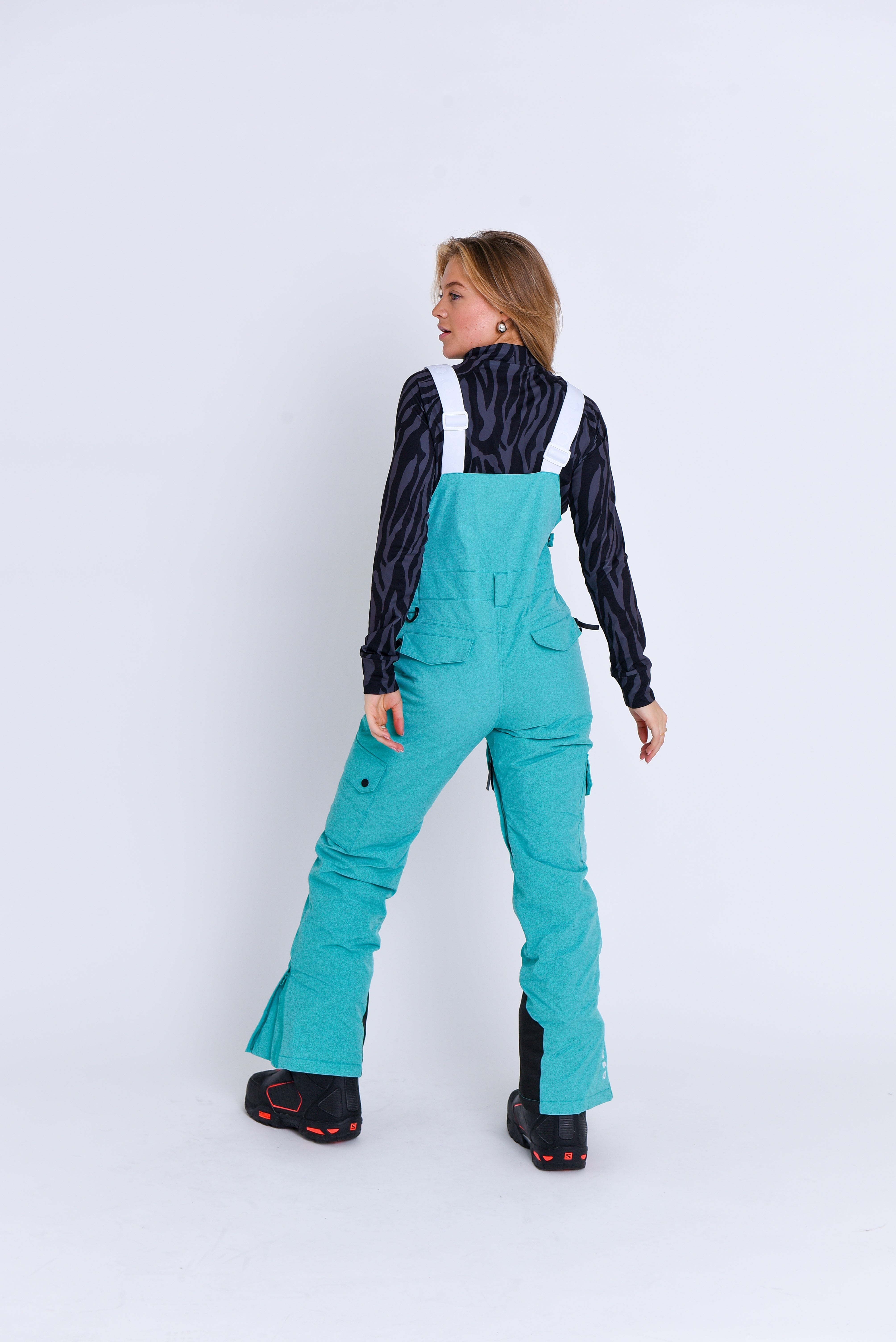 Yeh Girl Bib Pant - Aqua