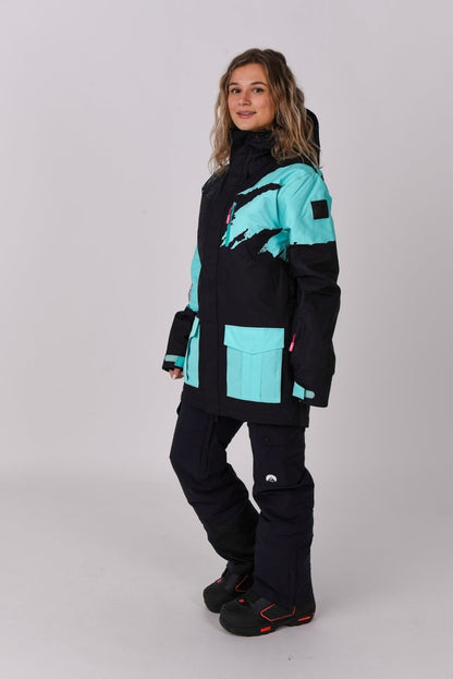 Afterparty Jacket Black & Mint - OOSC Clothing