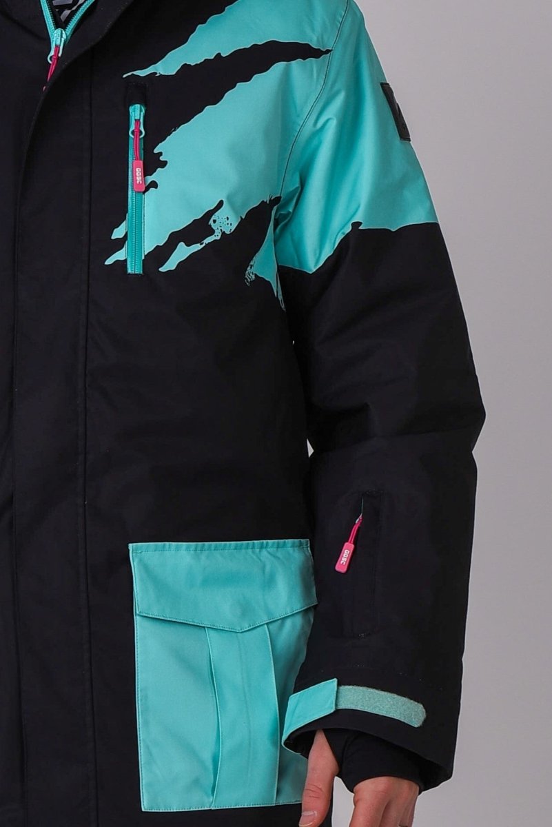 Afterparty Jacket Black & Mint Men's - OOSC Clothing