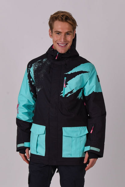 Afterparty Jacket Black & Mint Men's - OOSC Clothing