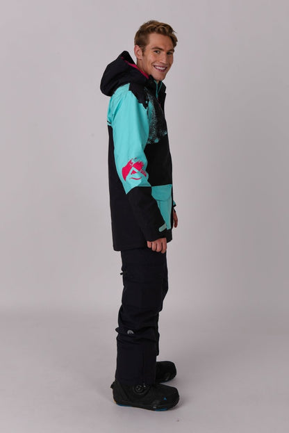 Afterparty Jacket Black & Mint Men's - OOSC Clothing